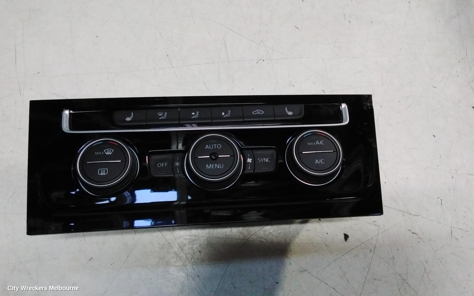VOLKSWAGEN GOLF HEATER/AC CONTROLS, GEN 7, CLIMATE CONTROL TYPE, W/ SEAT WARMER, 03/2013 - 08/2020