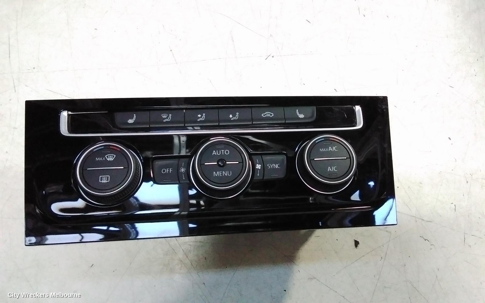 VOLKSWAGEN GOLF HEATER/AC CONTROLS, GEN 7, CLIMATE CONTROL TYPE, W/ SEAT WARMER, 03/2013 - 08/2020
