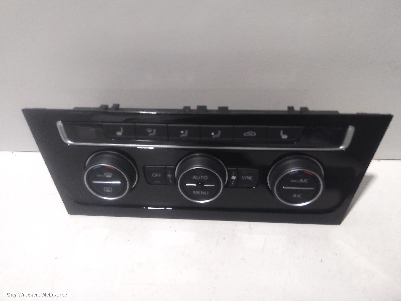 VOLKSWAGEN GOLF HEATER/AC CONTROLS, GEN 7, CLIMATE CONTROL TYPE, W/ SEAT WARMER, 03/2013 - 08/2020