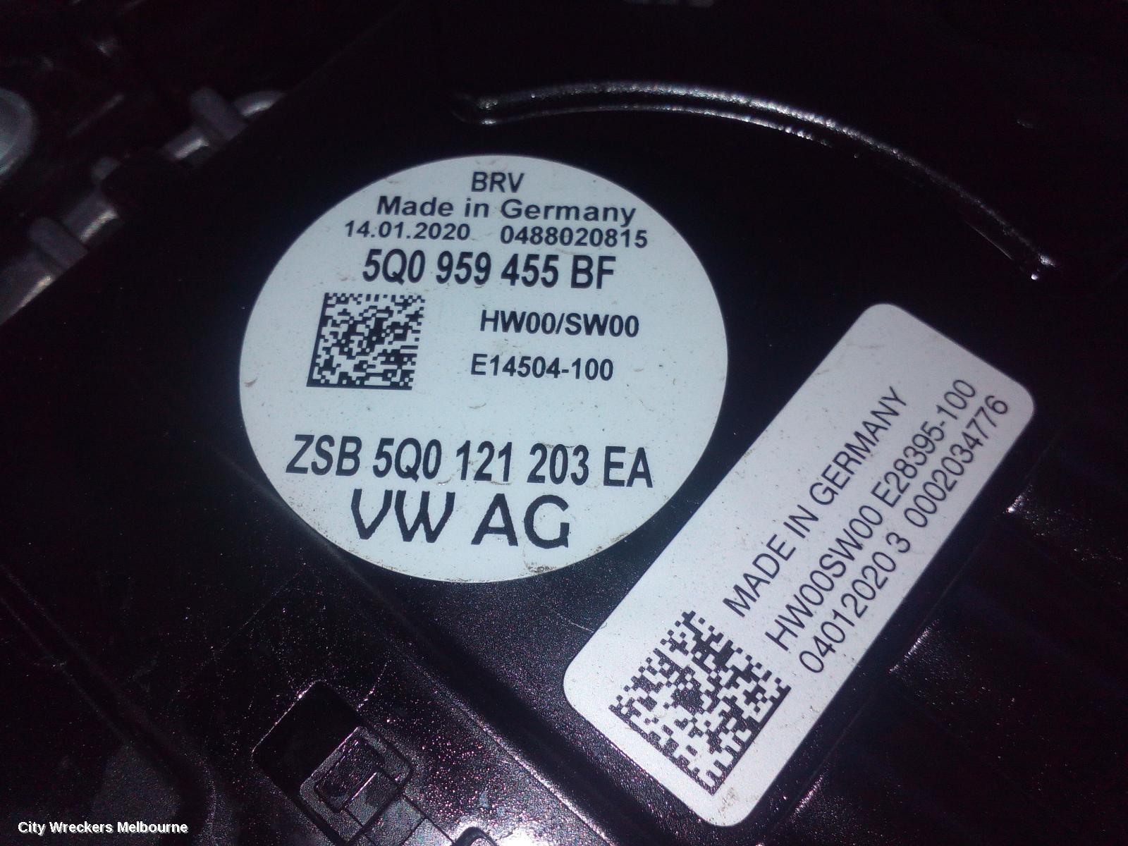 VOLKSWAGEN GOLF FAN, SINGLE FAN ASSY, 1.4, PETROL, CXSA/CHPA/CMBA/CZCA/CZDA/CPTA CODE, 400W (MAGNA), GEN 7, 03/2013 - 08/2020