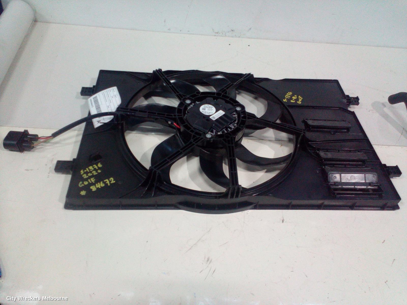 VOLKSWAGEN GOLF FAN, SINGLE FAN ASSY, 1.4, PETROL, CXSA/CHPA/CMBA/CZCA/CZDA/CPTA CODE, 400W (MAGNA), GEN 7, 03/2013 - 08/2020
