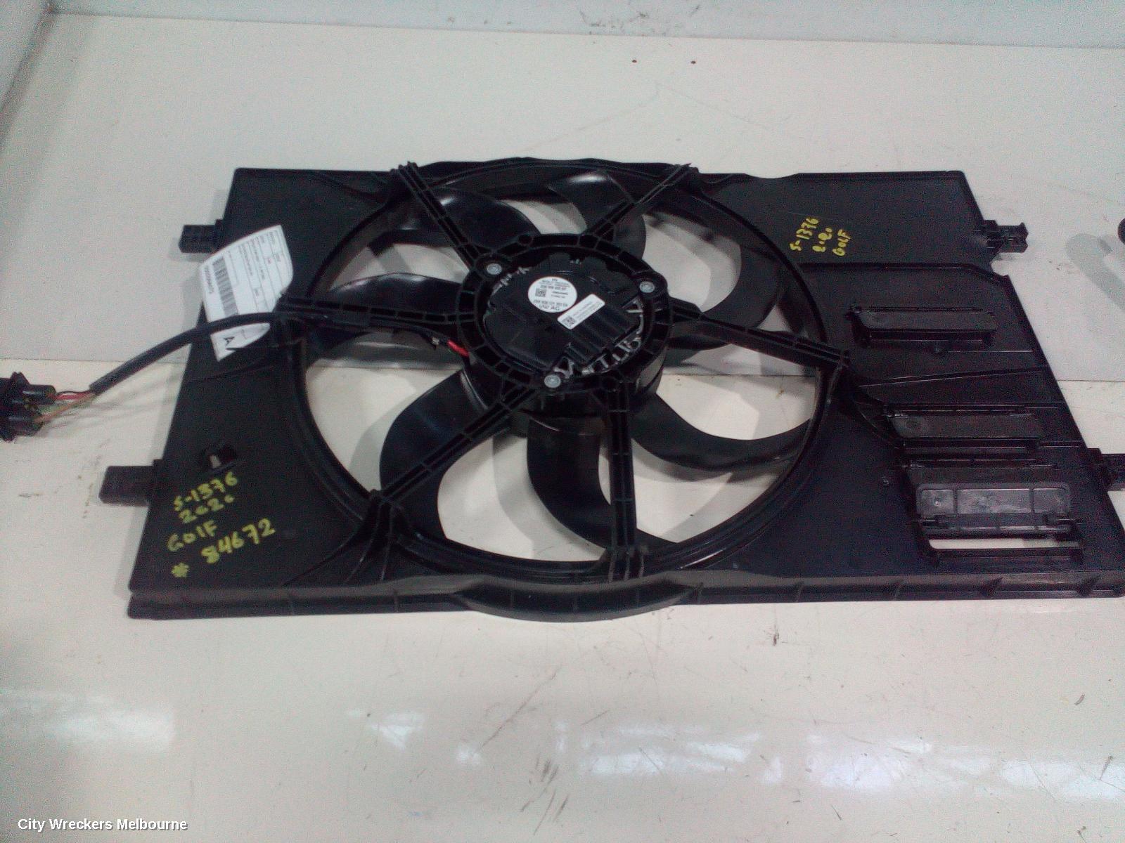 VOLKSWAGEN GOLF FAN, SINGLE FAN ASSY, 1.4, PETROL, CXSA/CHPA/CMBA/CZCA/CZDA/CPTA CODE, 400W (MAGNA), GEN 7, 03/2013 - 08/2020