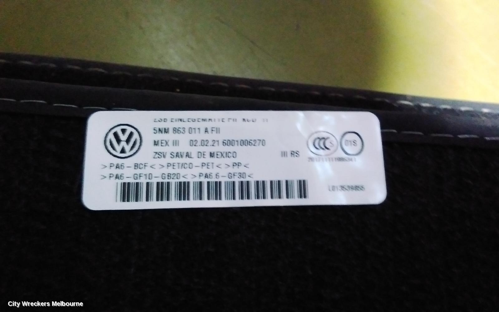 VOLKSWAGEN TIGUAN FLOOR MATS, 5NA, 06/2016 - 02/2024