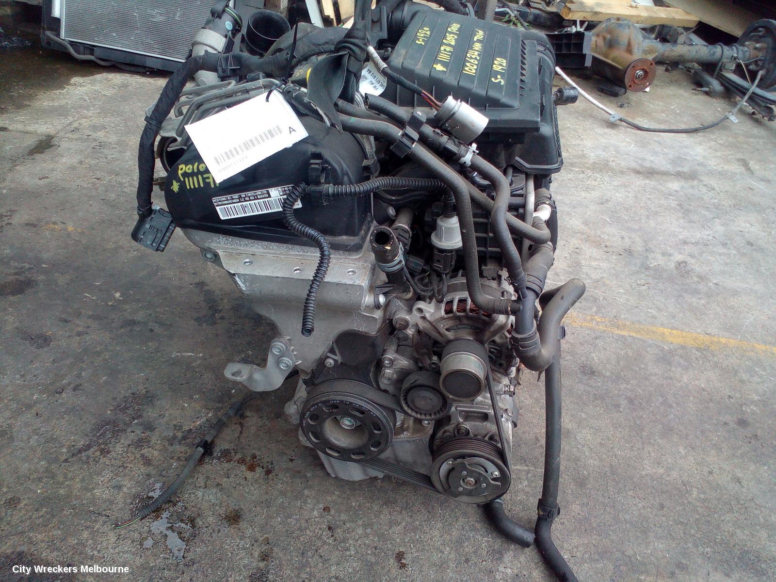 VOLKSWAGEN POLO ENGINE, PETROL, 1.2, TURBO, 6R, CJZD CODE, 05/2014 - 09/2017
