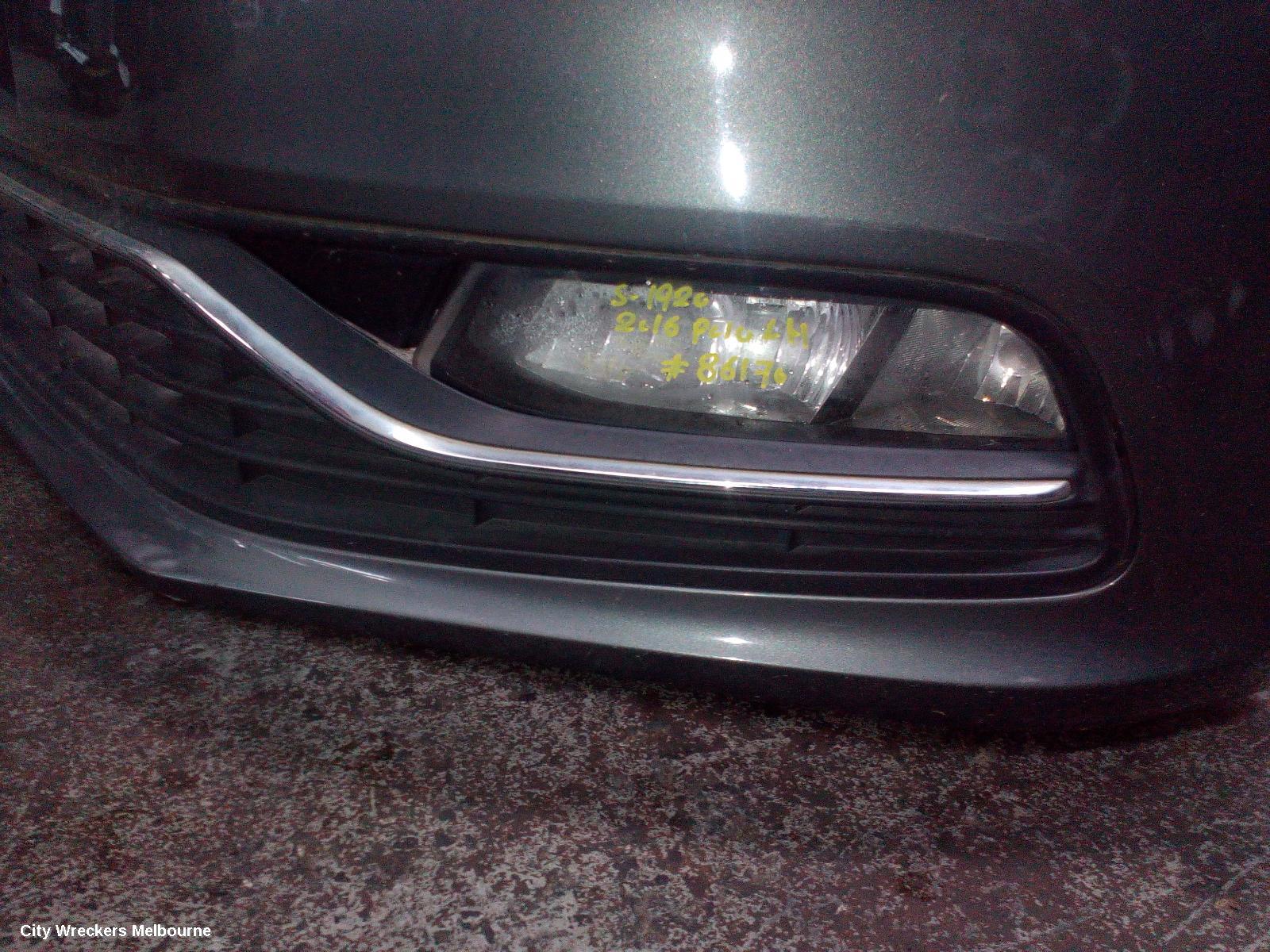 VOLKSWAGEN POLO LEFT INDICATOR/FOG/SIDE, BUMPER FOGLAMP, 6R, 05/2014 - 09/2017