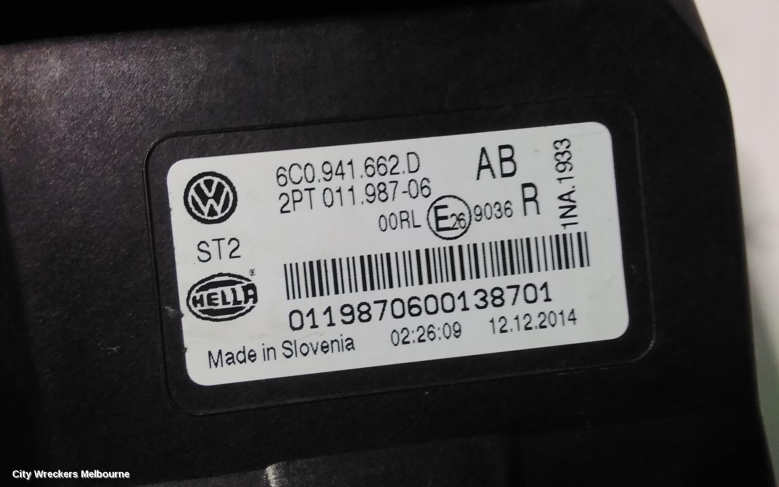 VOLKSWAGEN POLO RIGHT INDICATOR/FOG/SIDE, BUMPER FOGLAMP, 6R, 05/2014 - 09/2017