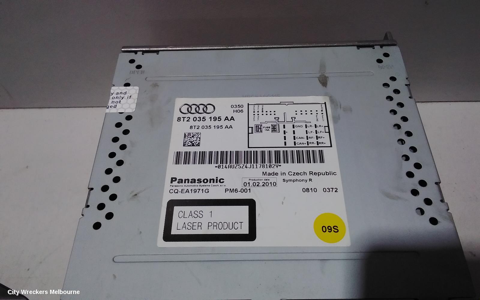 AUDI Q5 RADIO/CD/DVD/SAT/TV, HEAD UNIT, SYMPHONY, 8R, 03/2009 - 07/2012