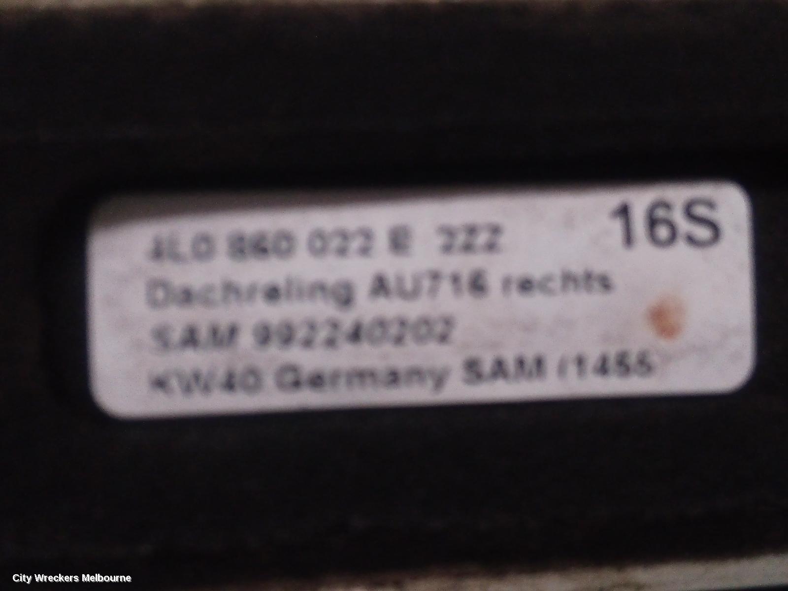 AUDI Q7 ROOF RAIL, 4L, 09/2006 - 08/2015
