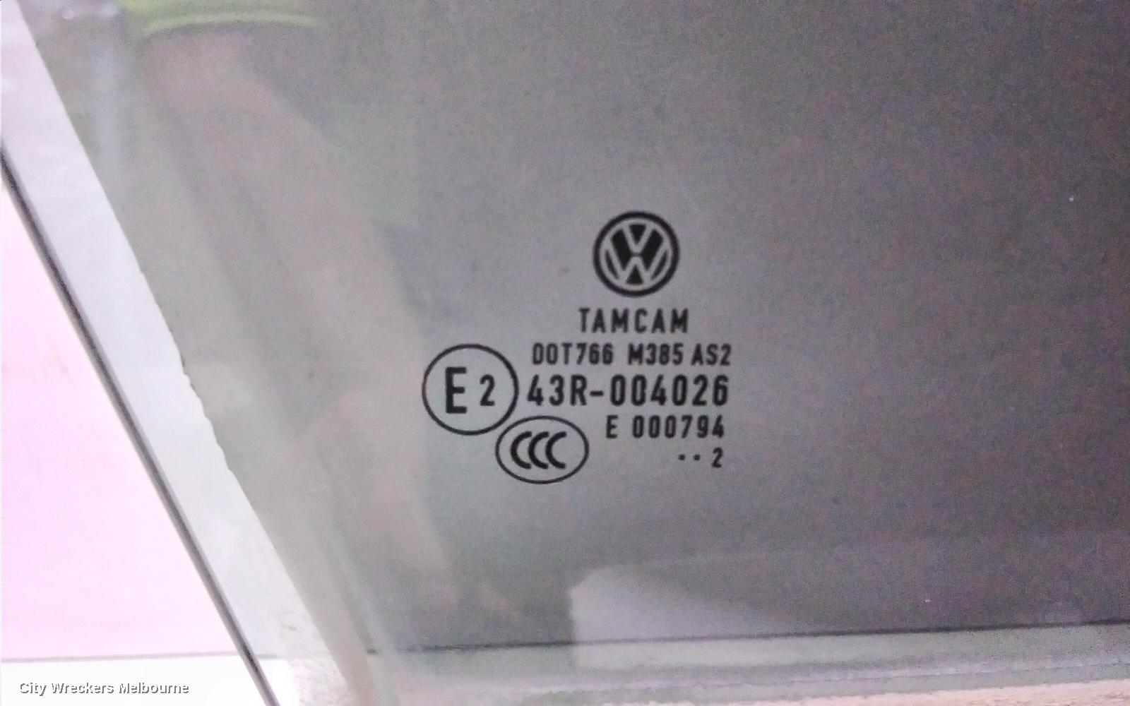 VOLKSWAGEN PASSAT RIGHT FRONT DOOR WINDOW, 3C/MK6 B6-B7, SEDAN/WAGON, 03/2006 - 05/2015