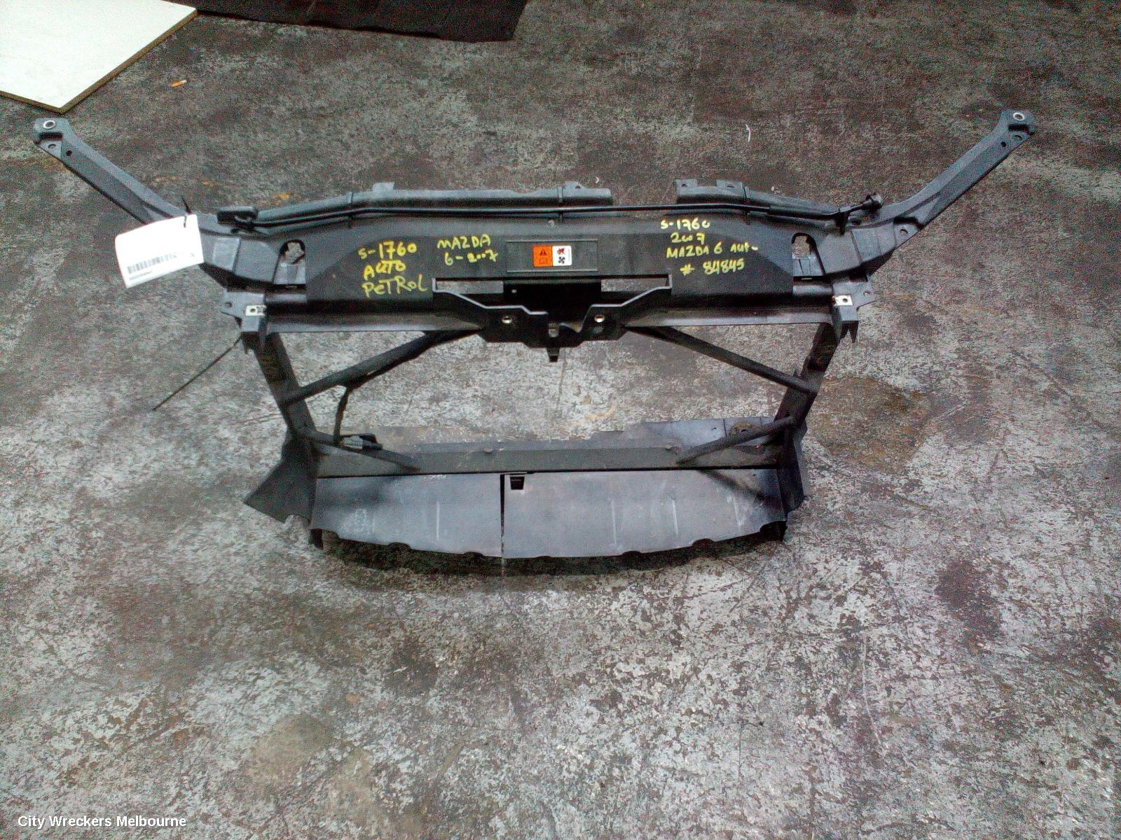 MAZDA 6 RADIATOR SUPPORT, GG/GY, PLASTIC- BOLTS ON, 09/2002 - 01/2008