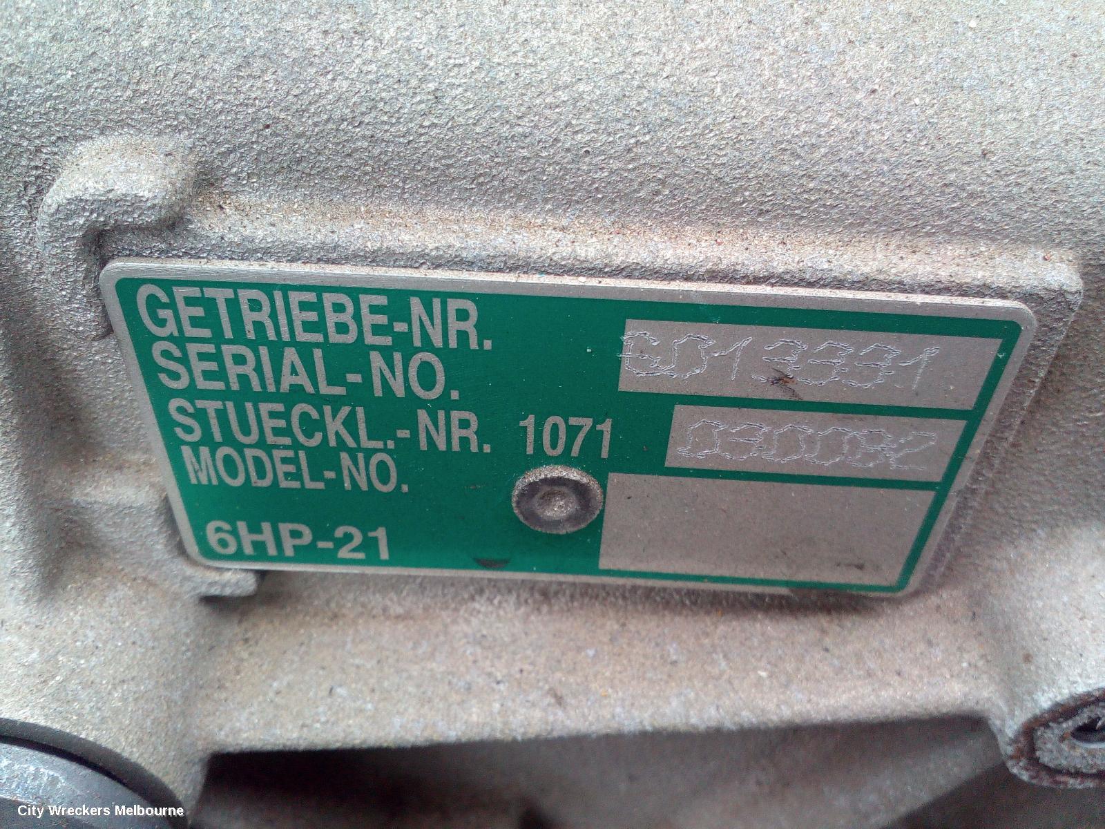 BMW 3 SERIES TRANS/GEARBOX, AUTO, DIESEL, 2.0, 320D, TURBO, M47N2/N47/N47N, E90/E91/E92/E93, GA6HP19Z CODE, 03/2005 - 09/2013