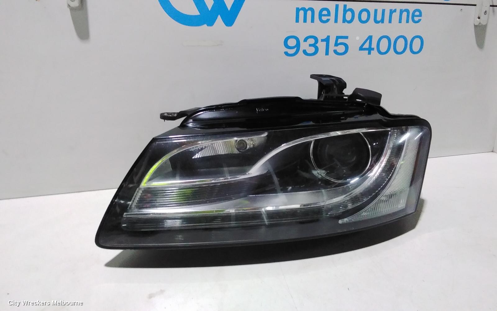 AUDI A5 LEFT HEADLAMP, 8T, A5/S5, BI-XENON, NON ADAPTIVE TYPE, 10/2007 - 01/2012