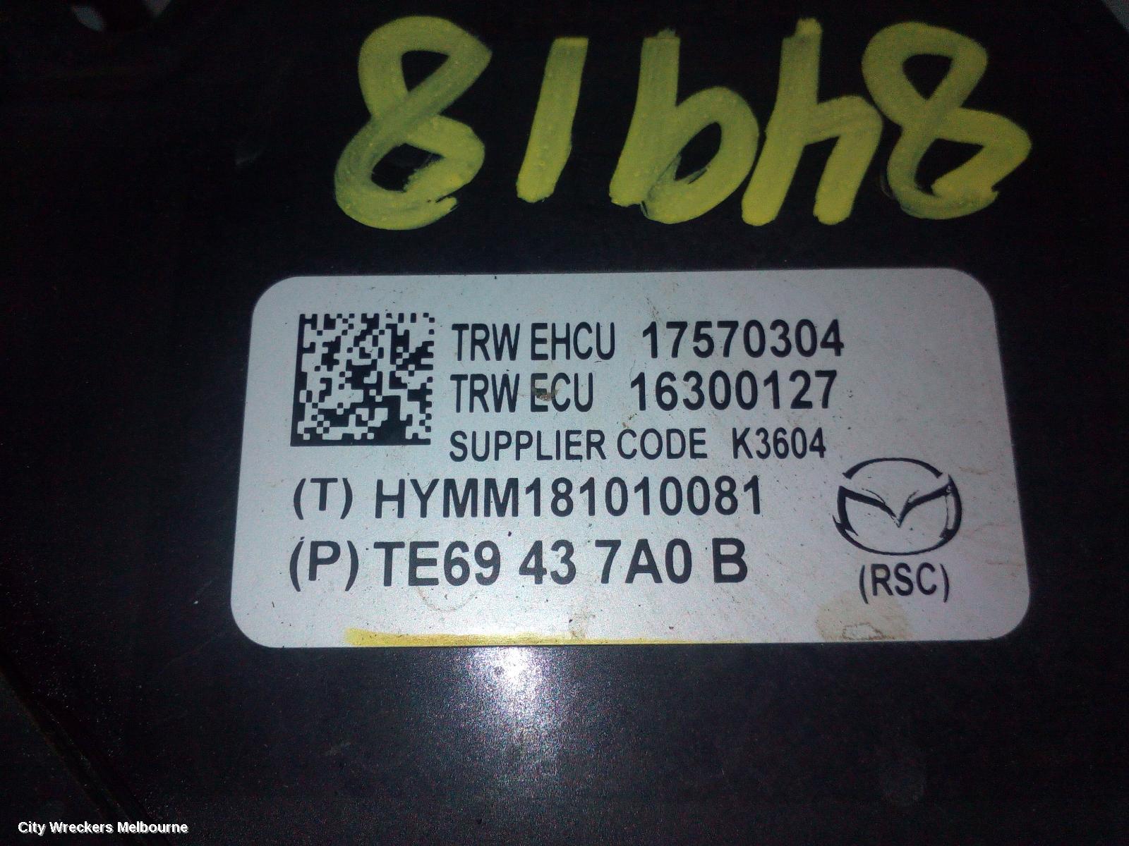 MAZDA CX9 AIRBAG MODULE/SENSOR, CLOCKSPRING, TB, 12/2007 - 12/2015
