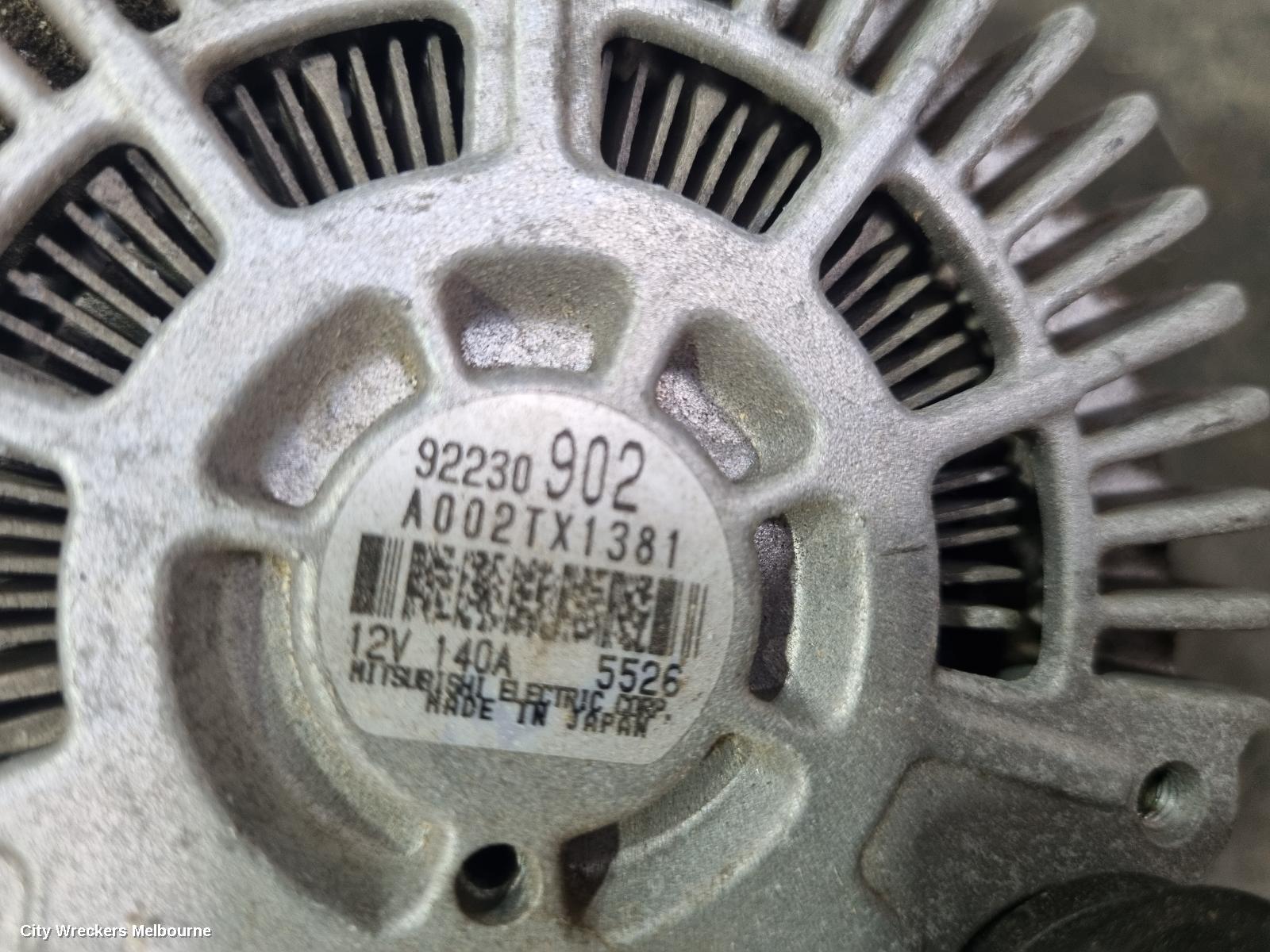 HOLDEN COMMODORE ALTERNATOR, 3.0, LFW, VF, 05/2013 - 12/2017