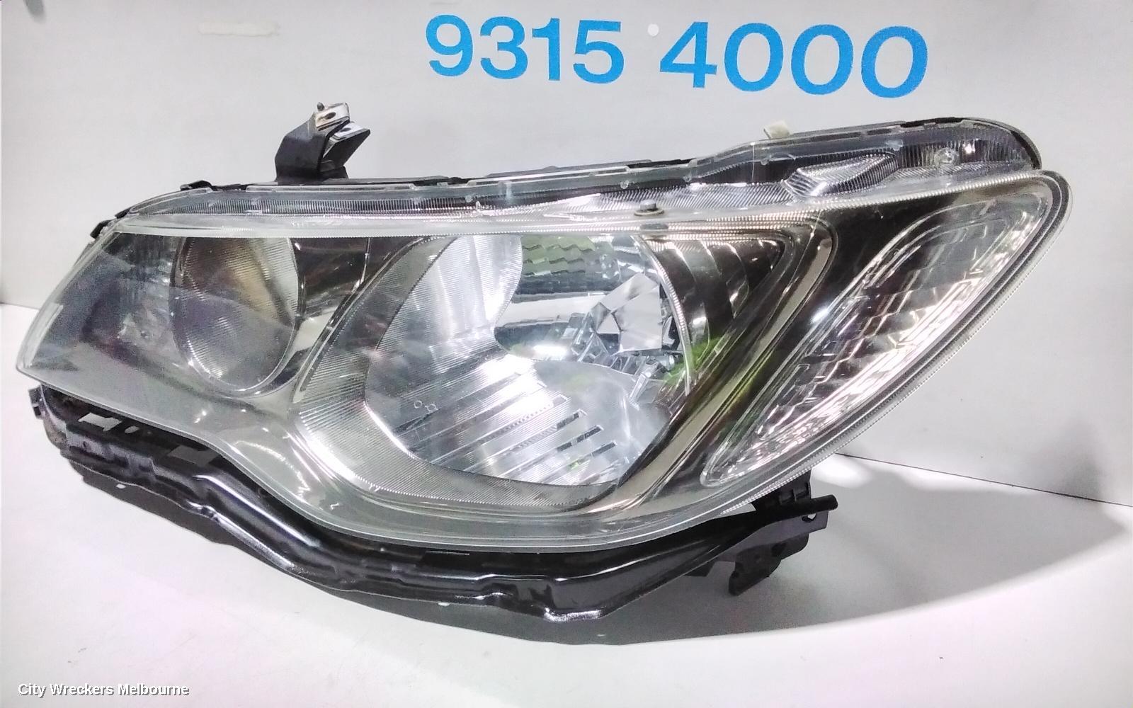 HONDA CIVIC LEFT HEADLAMP, 8TH GEN, SEDAN, 01/2009 - 12/2011
