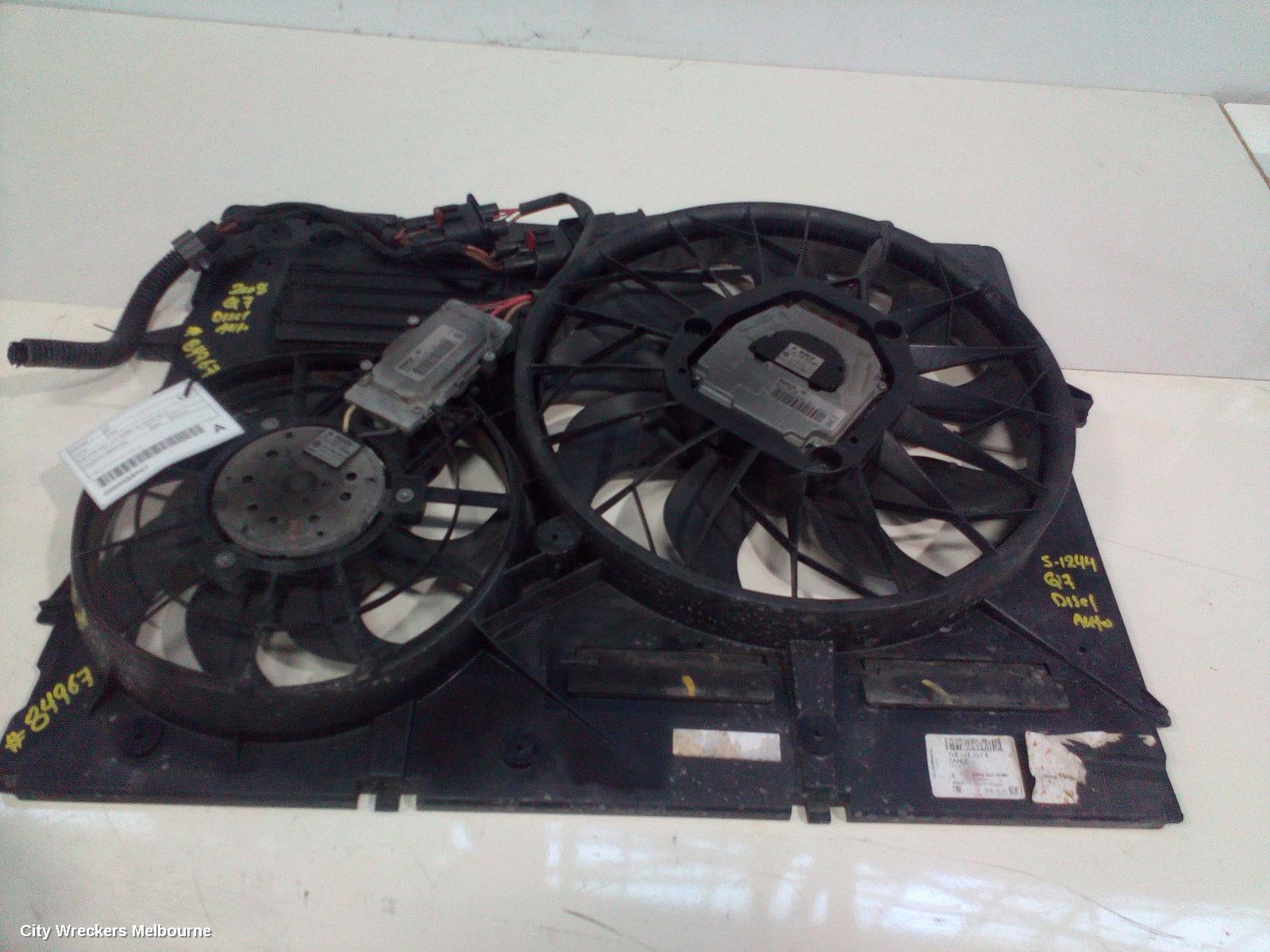 AUDI Q7 FAN, DUAL FAN ASSY, 3.0, DIESEL, 4L, 09/2006 - 08/2015