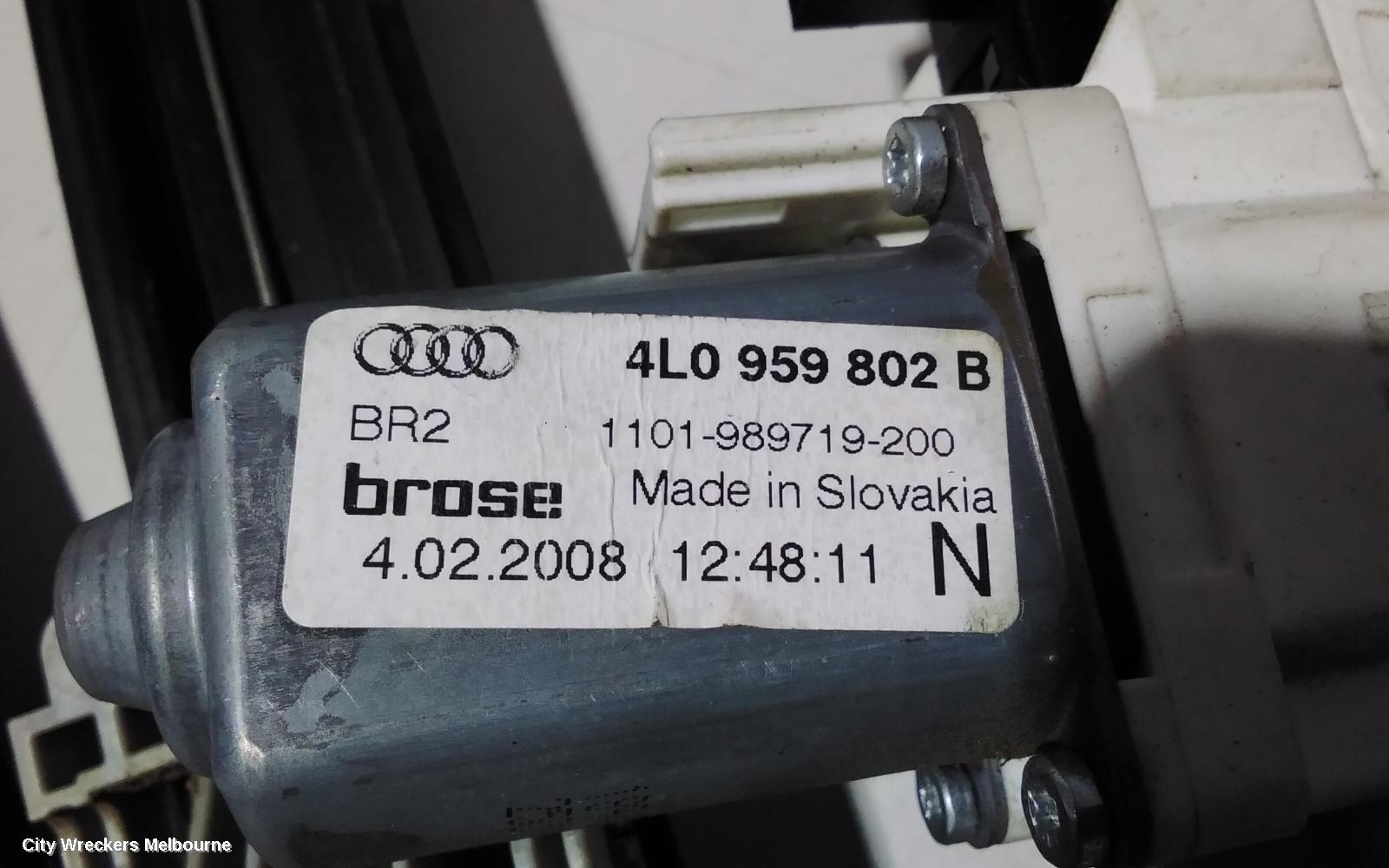AUDI Q7 RIGHT REAR WND REG/MOTOR, 4L, 09/2006 - 08/2015