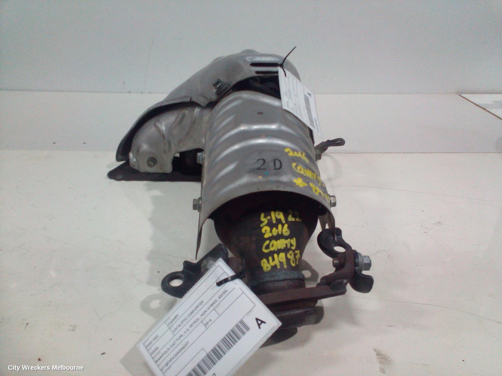 TOYOTA CAMRY CATALYTIC CONVERTER, MANIFOLD-CAT TYPE, 2.5, PETROL, NON HYBRID, ASV50, 05/2015 - 10/2017