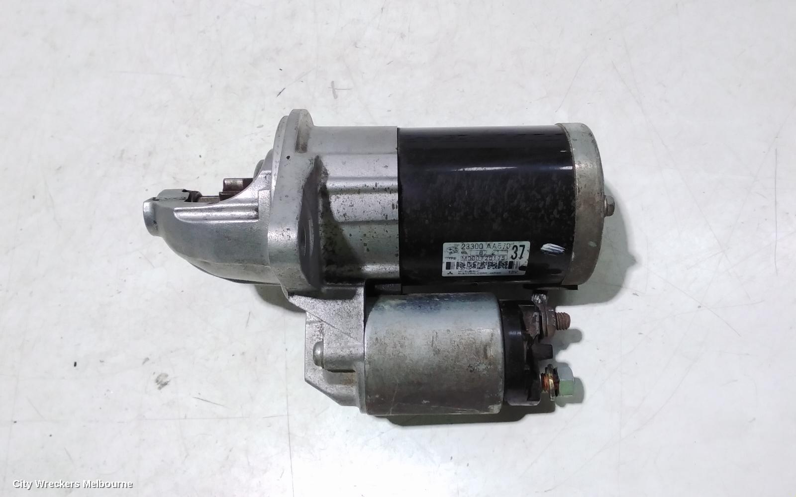 SUBARU OUTBACK STARTER, PETROL, EJ25, NON TURBO, AUTO, 4/6 SPEED, 2ND-5TH GEN, 09/1996 - 09/2012