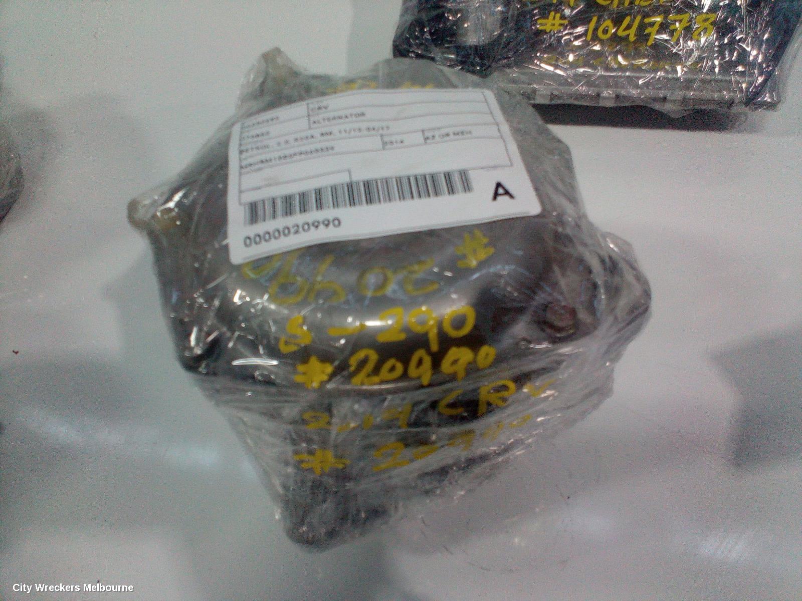 HONDA CRV ALTERNATOR, PETROL, 2.0, R20A, RM, 11/2012 - 04/2017