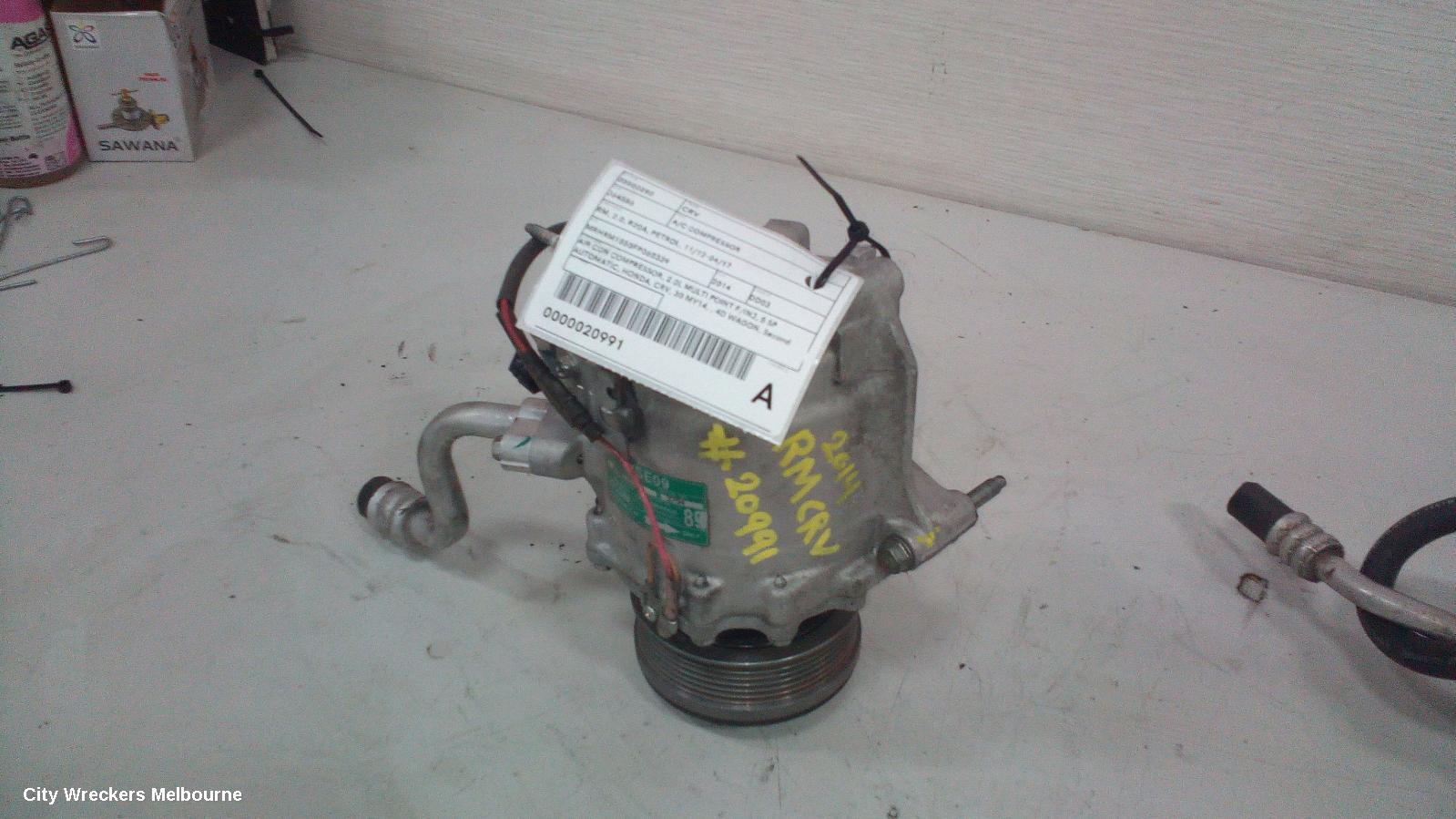 HONDA CRV A/C COMPRESSOR, RM, 2.0, R20A, PETROL, 11/2012 - 04/2017