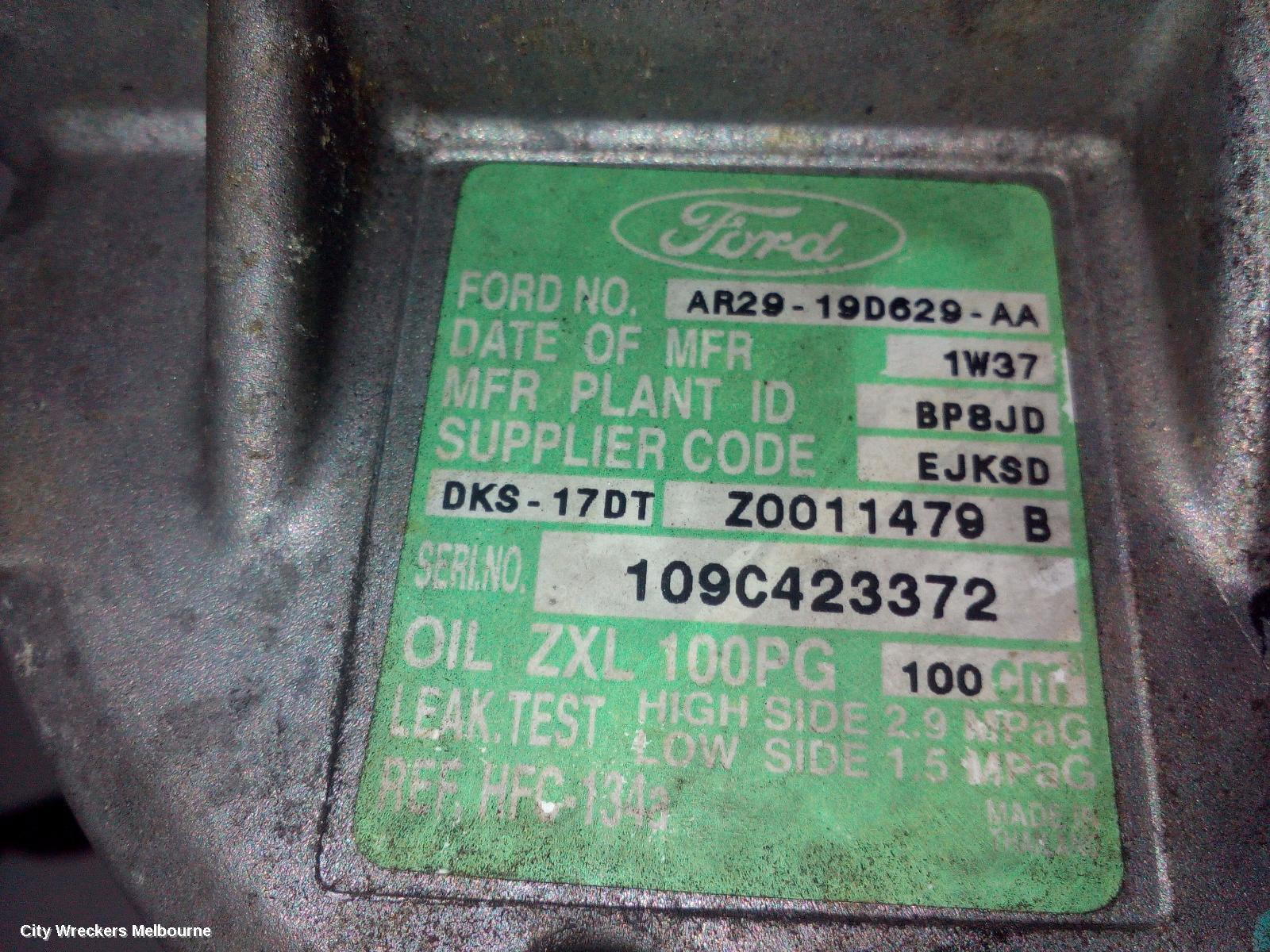 FORD TERRITORY A/C COMPRESSOR, SZ MKI-MKII, 4.0, PETROL, 05/2011 - 12/2016