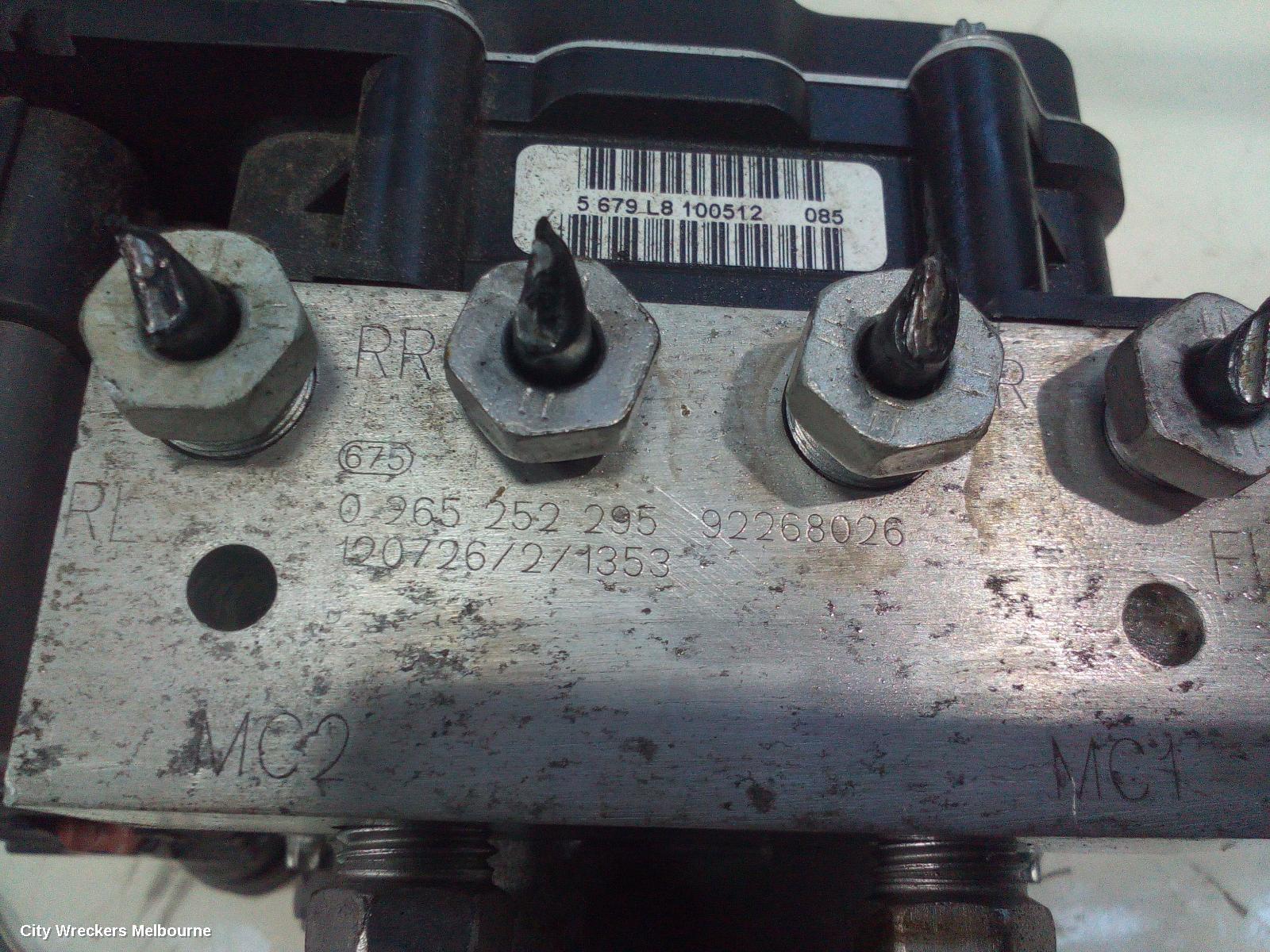 HOLDEN COMMODORE ABS PUMP/MODULATOR, VE, NON TRACTION CONTROL TYPE, 08/2006 - 04/2013
