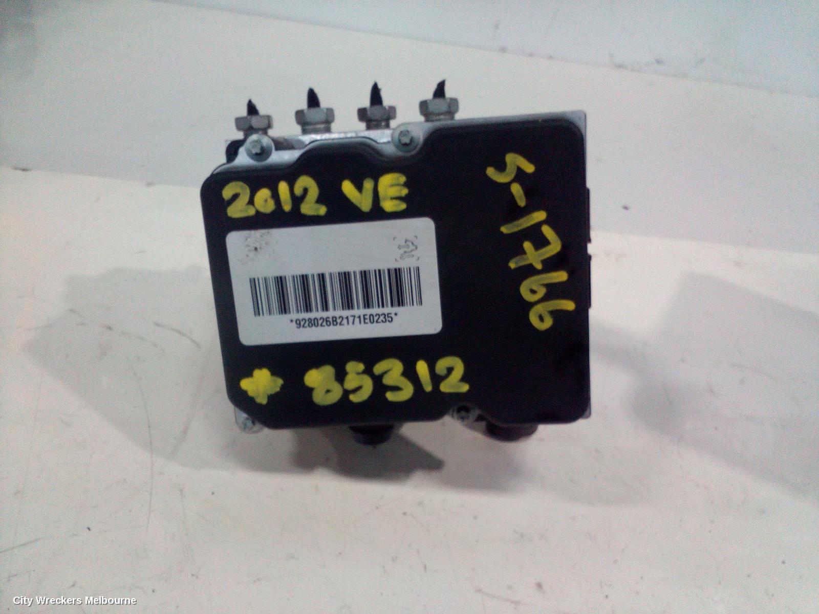 HOLDEN COMMODORE ABS PUMP/MODULATOR, VE, NON TRACTION CONTROL TYPE, 08/2006 - 04/2013