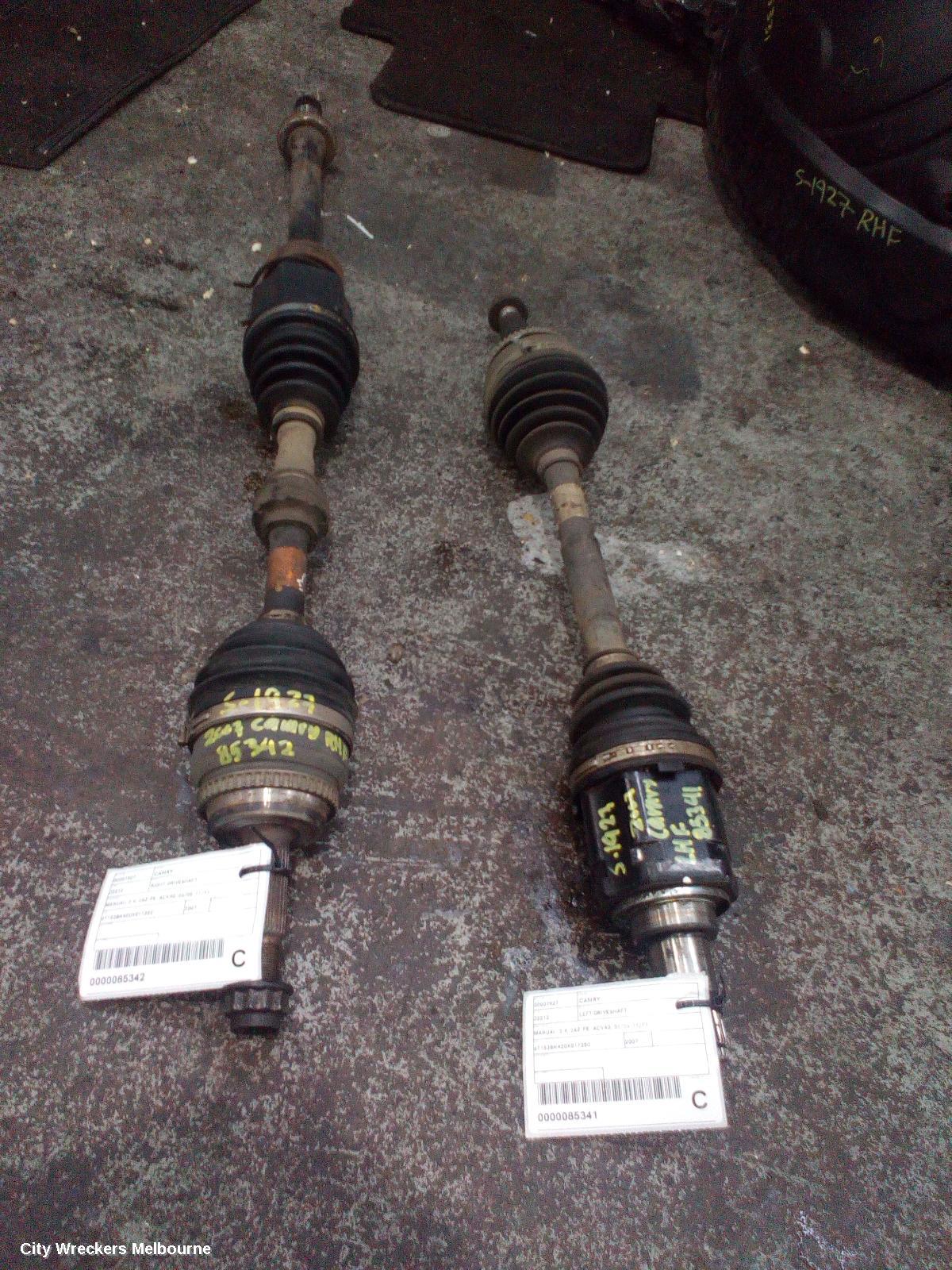 TOYOTA CAMRY LEFT DRIVESHAFT, MANUAL, 2.4, 2AZ-FE, ACV40, 06/2006 - 11/2011
