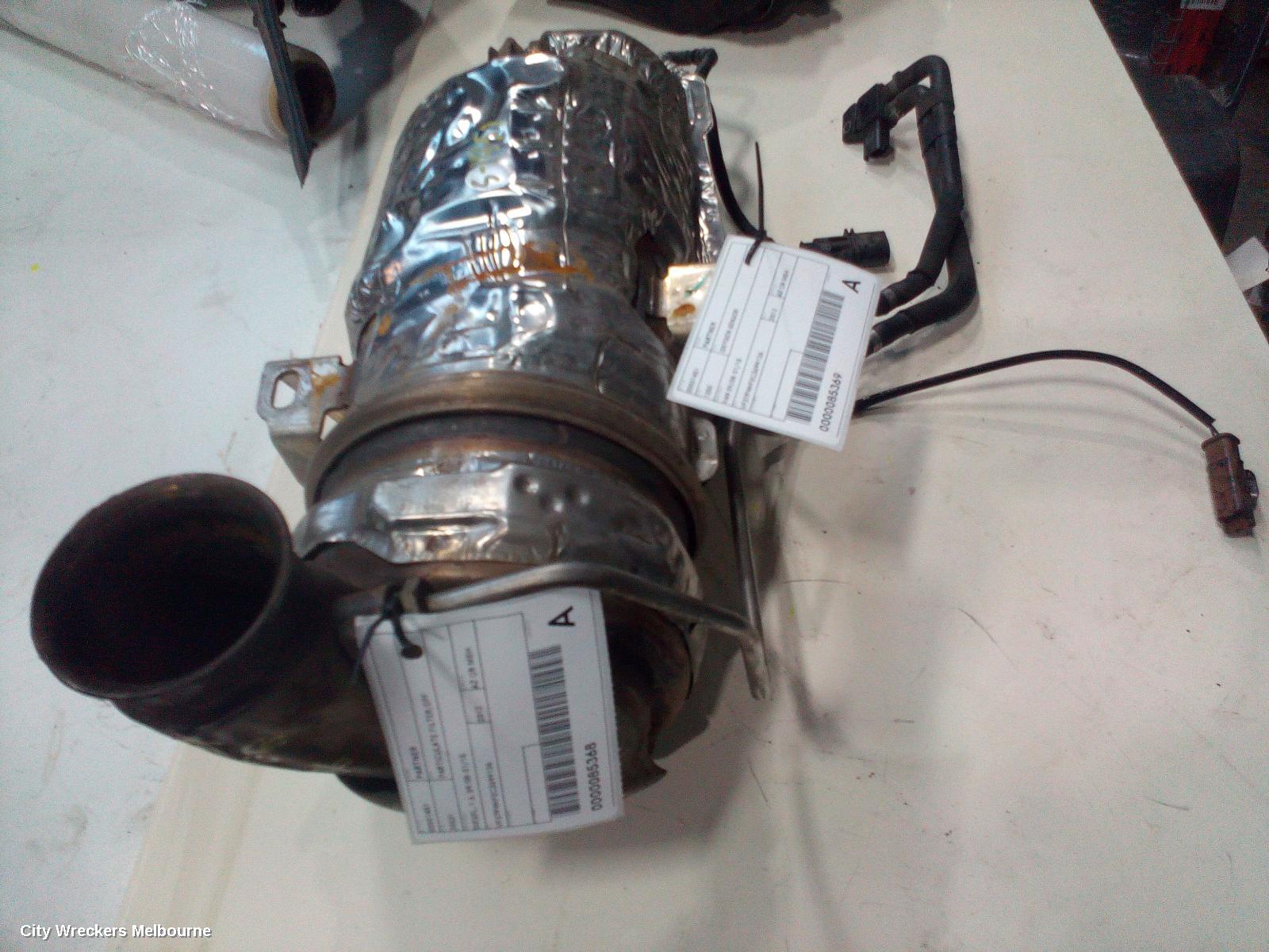 PEUGEOT PARTNER PARTICULATE FILTER/DPF, DIESEL, 1.6, 09/2008 - 01/2015