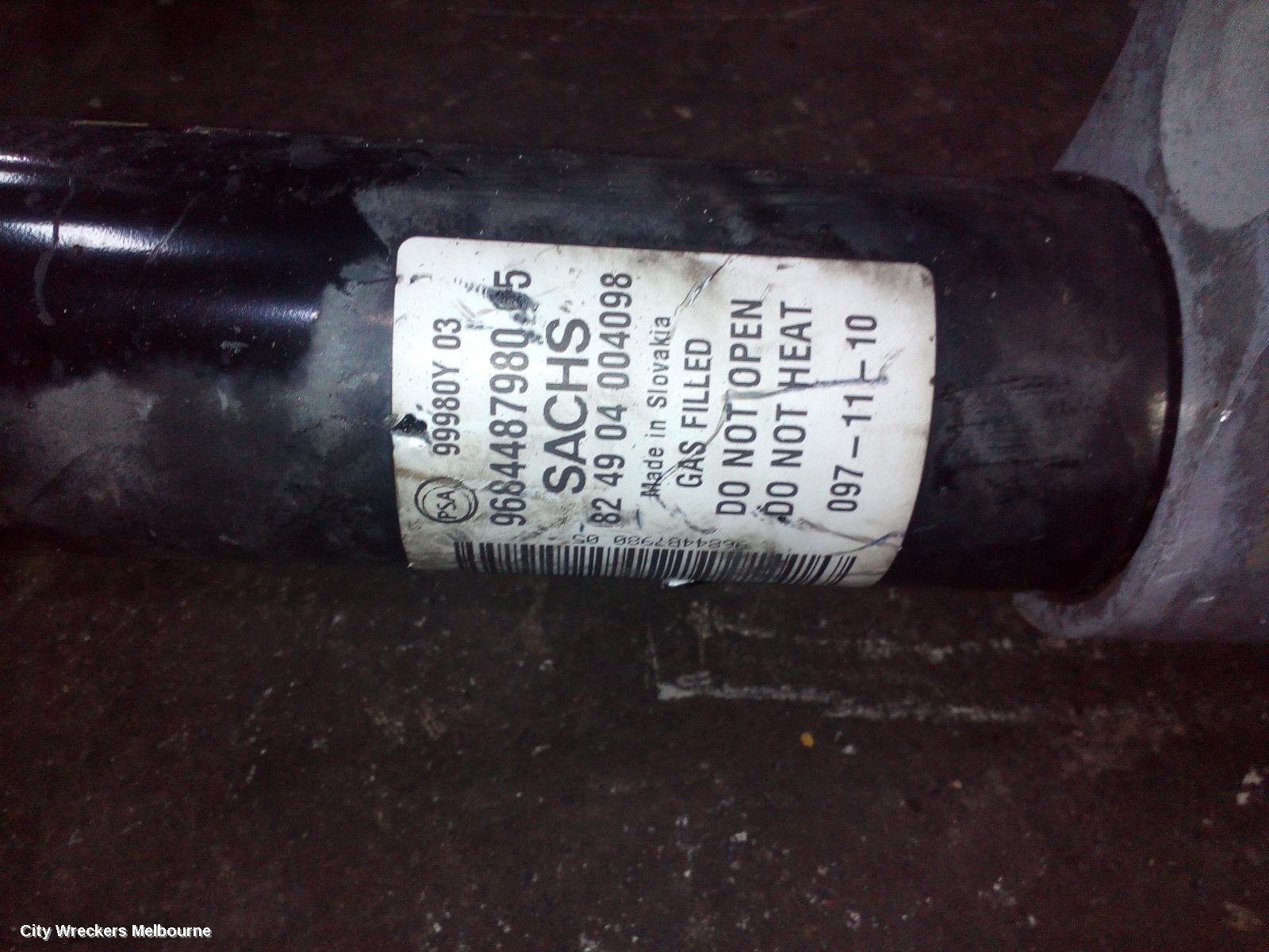 PEUGEOT PARTNER LEFT FRONT STRUT, VAN 09/2008 - 01/2015