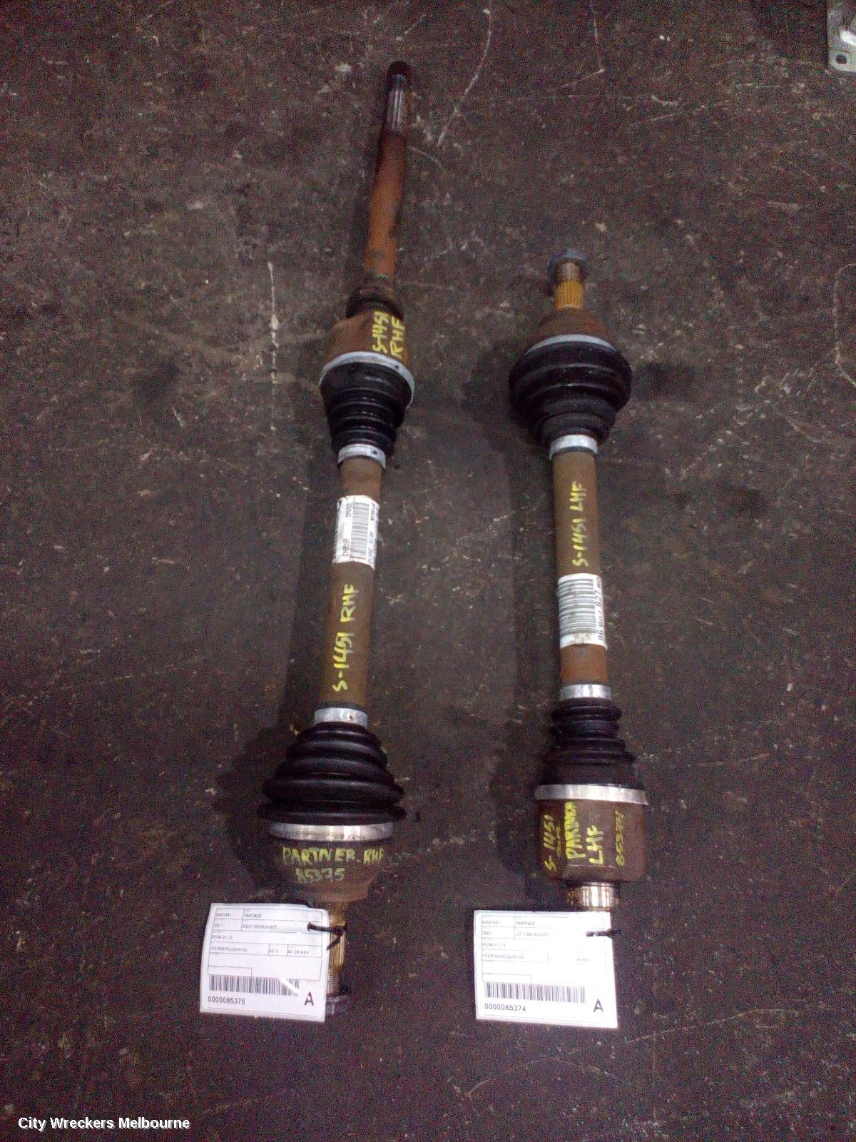 PEUGEOT PARTNER RIGHT DRIVESHAFT, 09/2008 - 01/2015