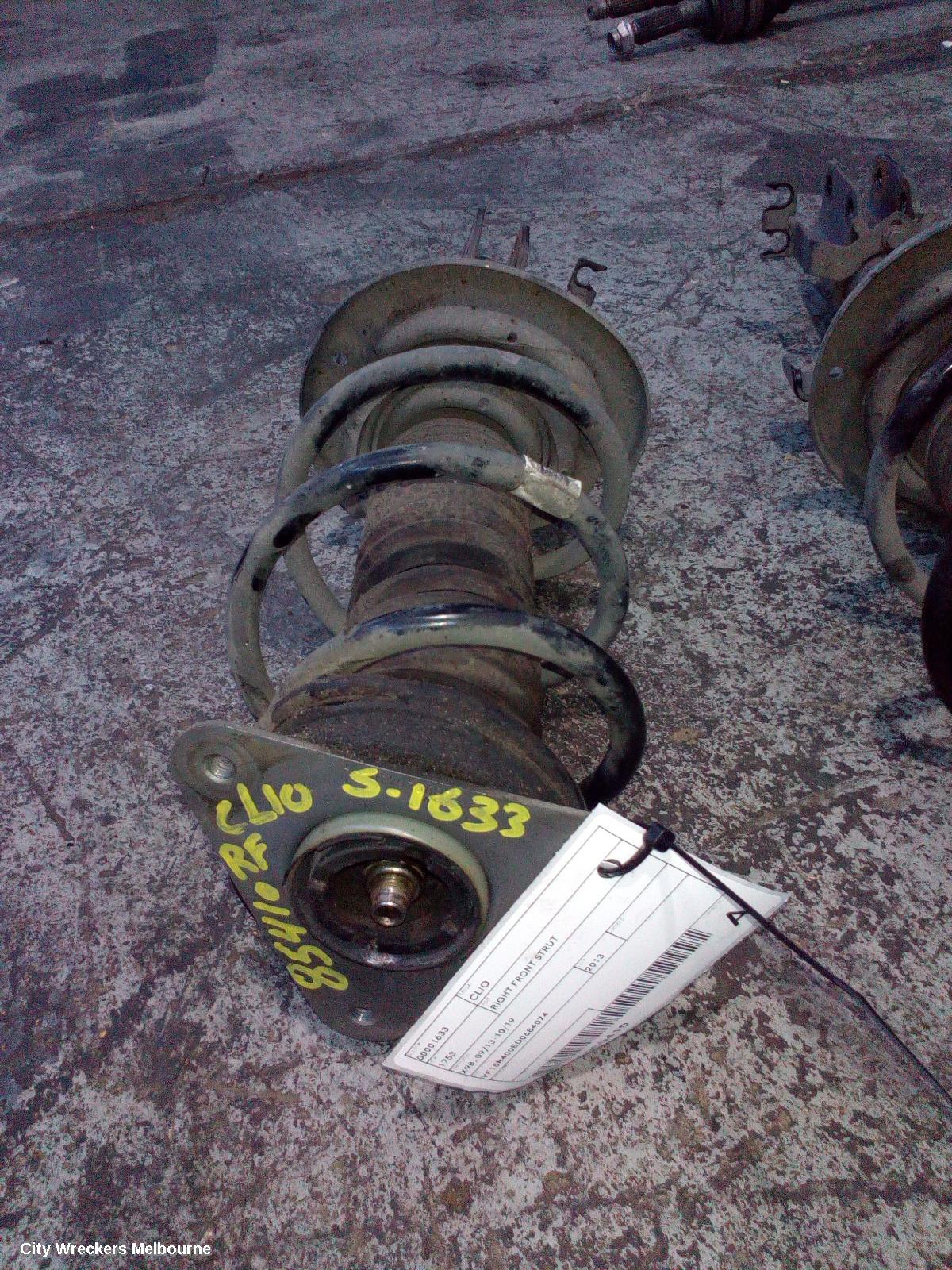RENAULT CLIO RIGHT FRONT STRUT, X98, NON RS TYPE, 09/2013 - 10/2019