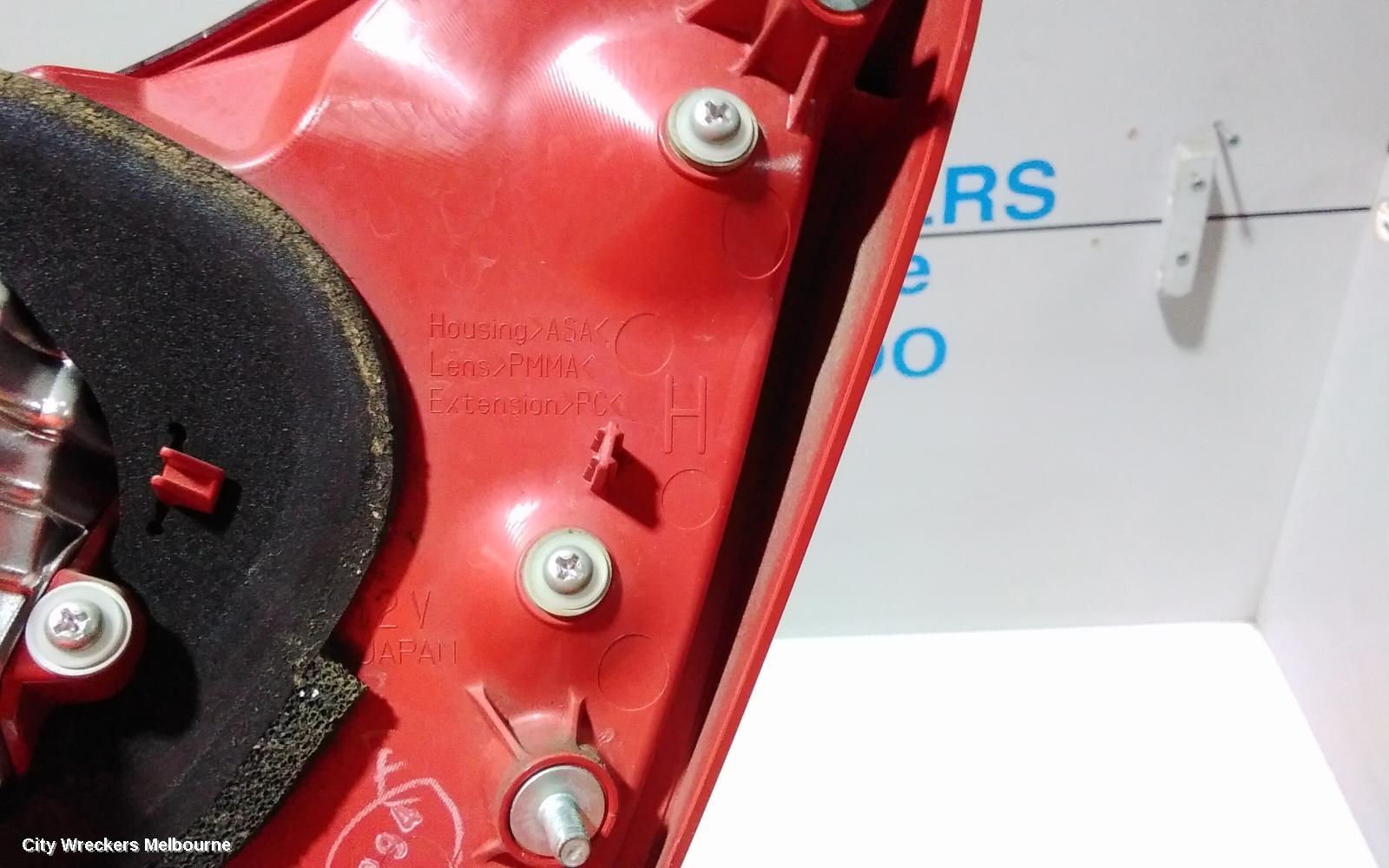 TOYOTA COROLLA REAR GARNISH, TAILGATE LAMP (LH SIDE), ZRE182R, HATCH, 10/2012 - 03/2015