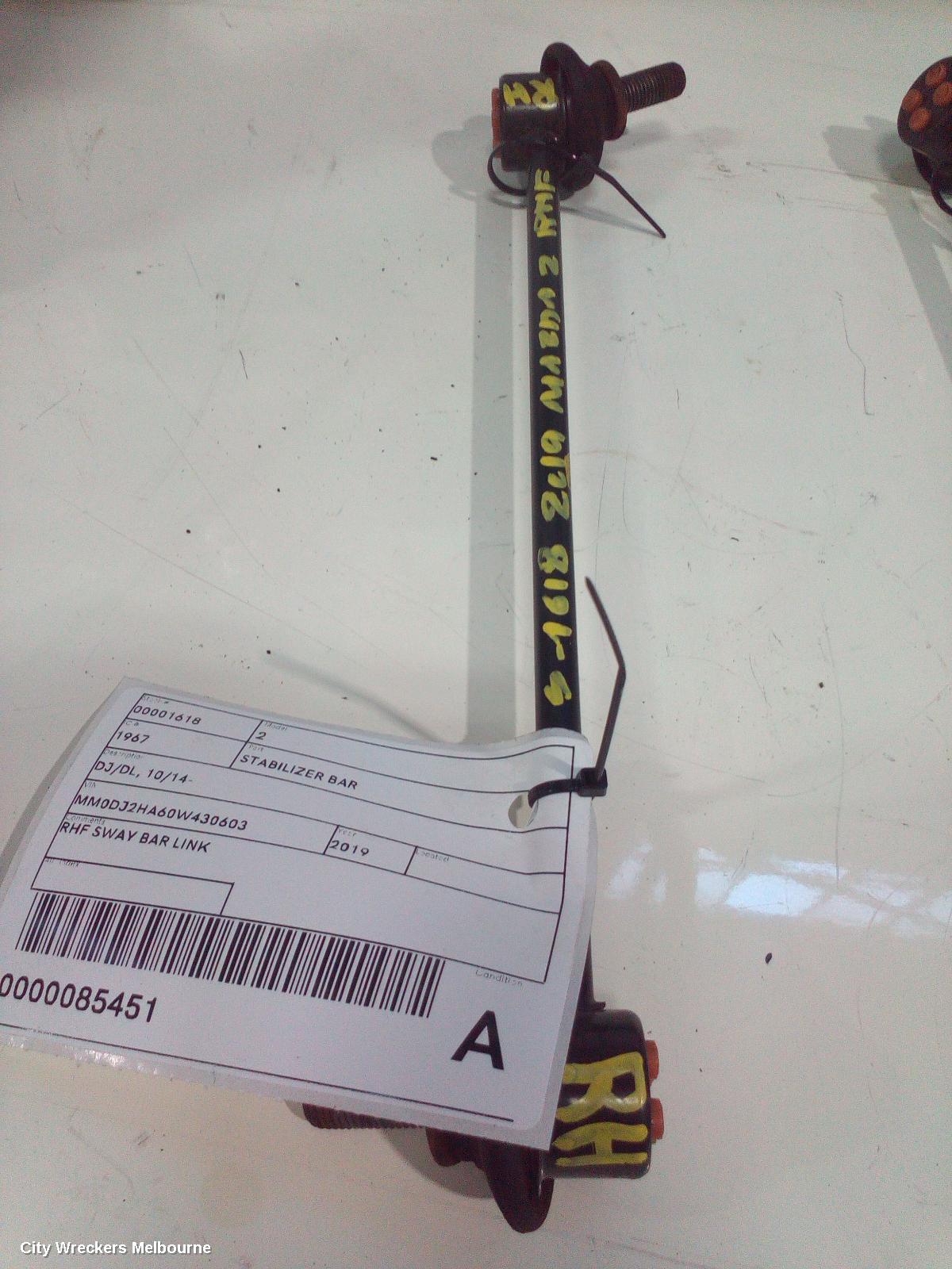 MAZDA 2 STABILISER BAR, DJ/DL, SWAY BAR LINK (RH SIDE), 10/2014 ONWARDS