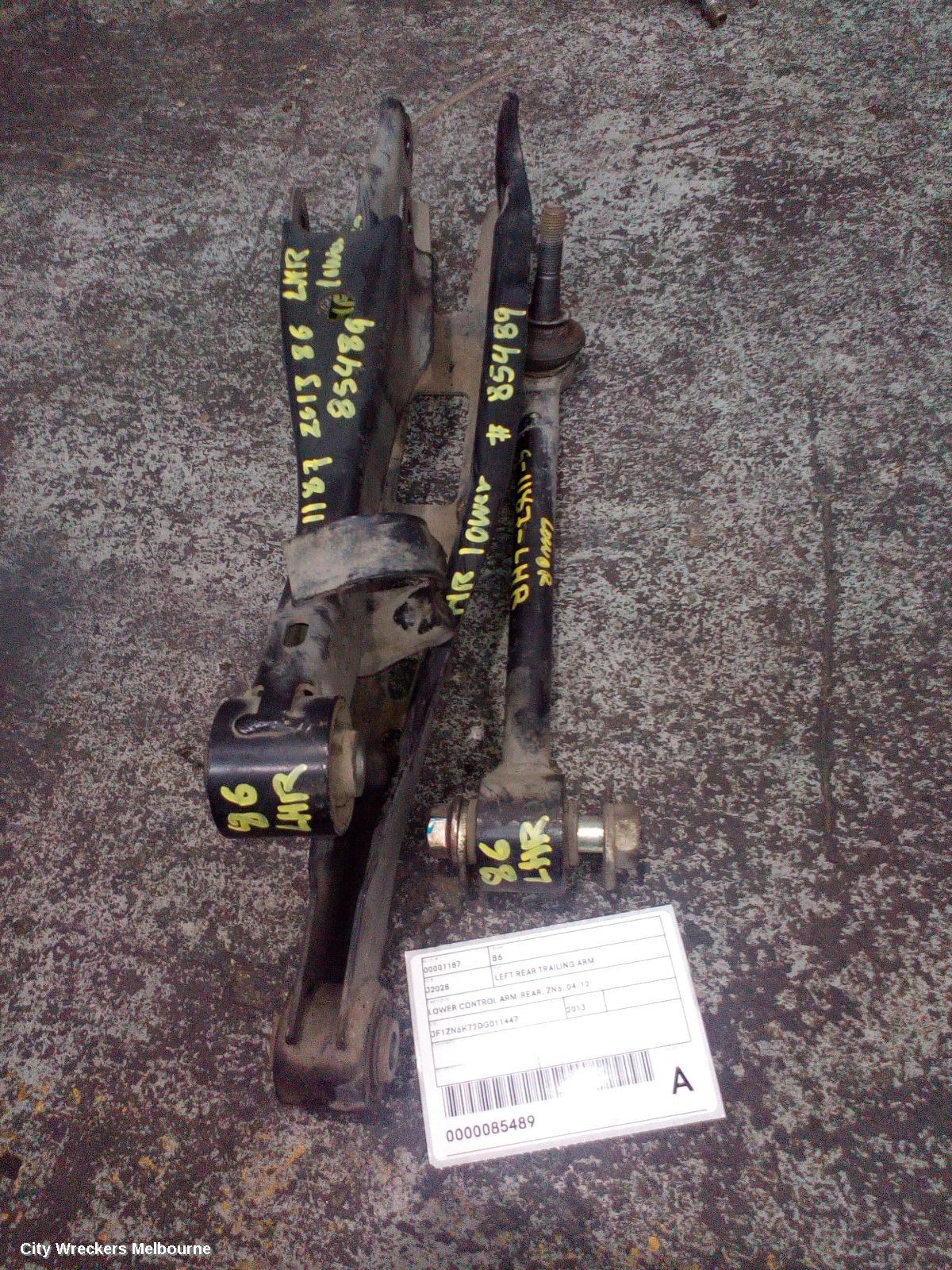 TOYOTA 86 LEFT REAR TRAILING ARM, LOWER CONTROL ARM-REAR, ZN6, 04/2012 ONWARDS