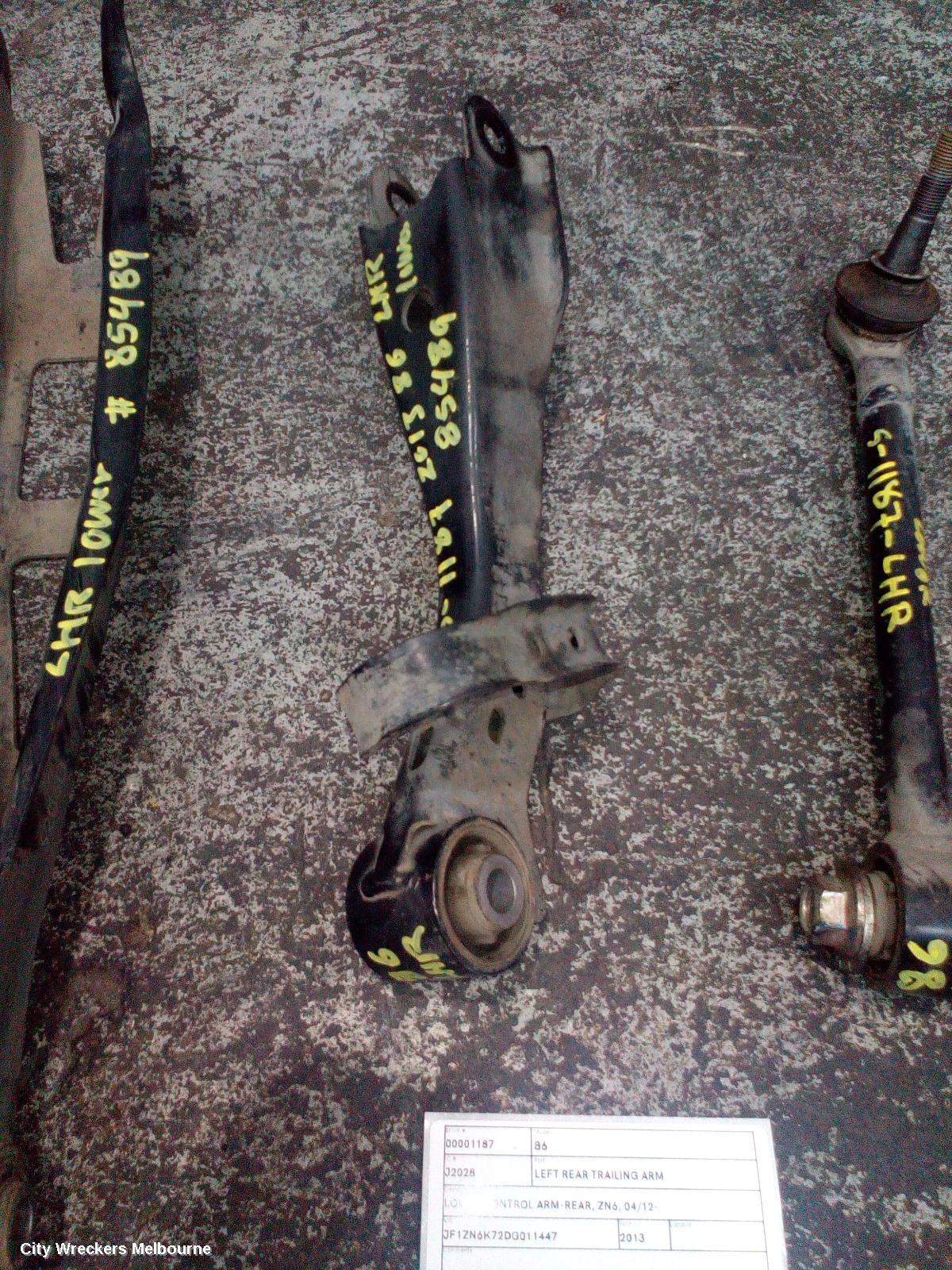 TOYOTA 86 LEFT REAR TRAILING ARM, LOWER CONTROL ARM-REAR, ZN6, 04/2012 ONWARDS