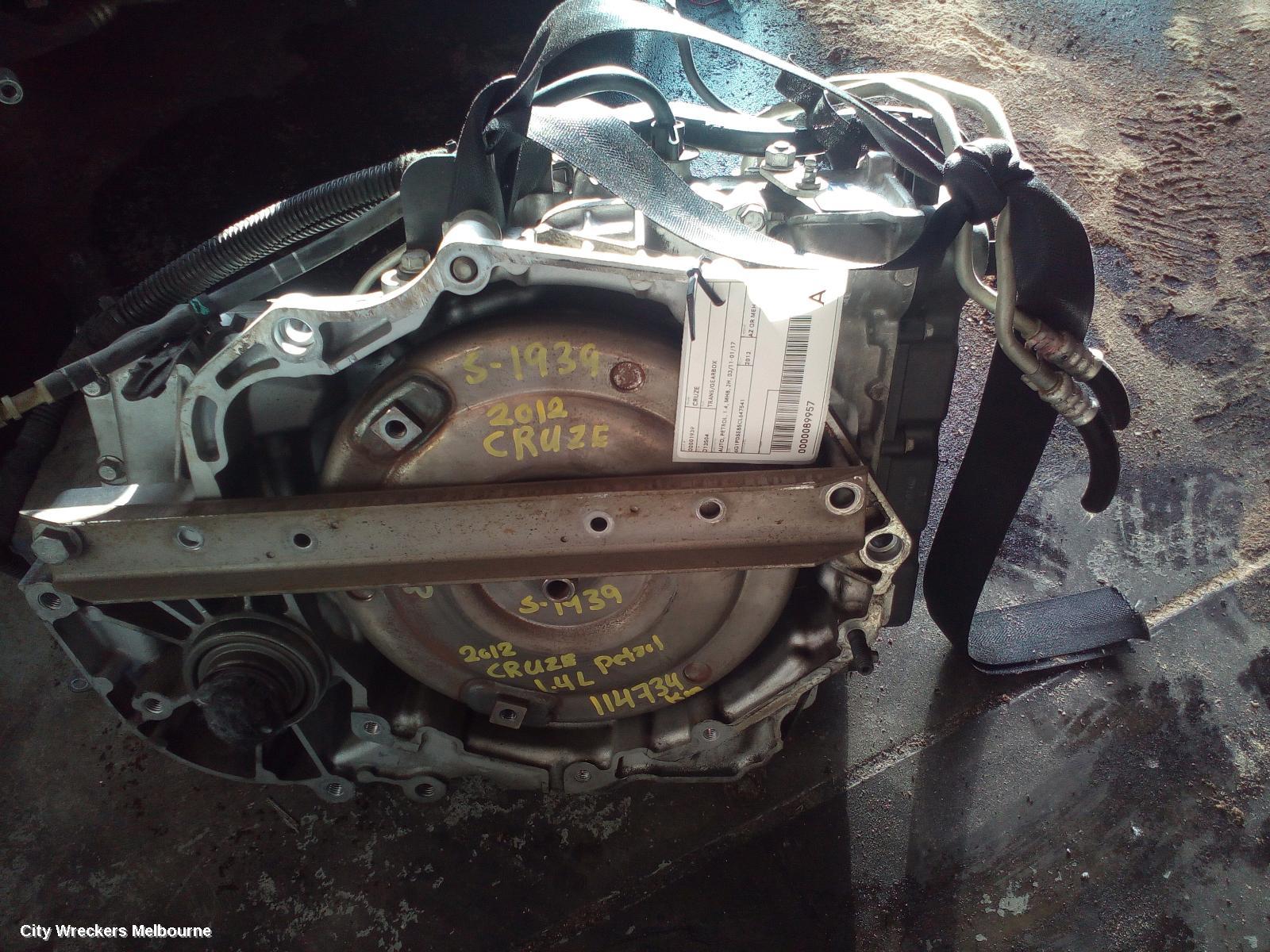 HOLDEN CRUZE TRANS/GEARBOX, AUTO, PETROL, 1.4, MH8, JH, 03/2011 - 01/2017