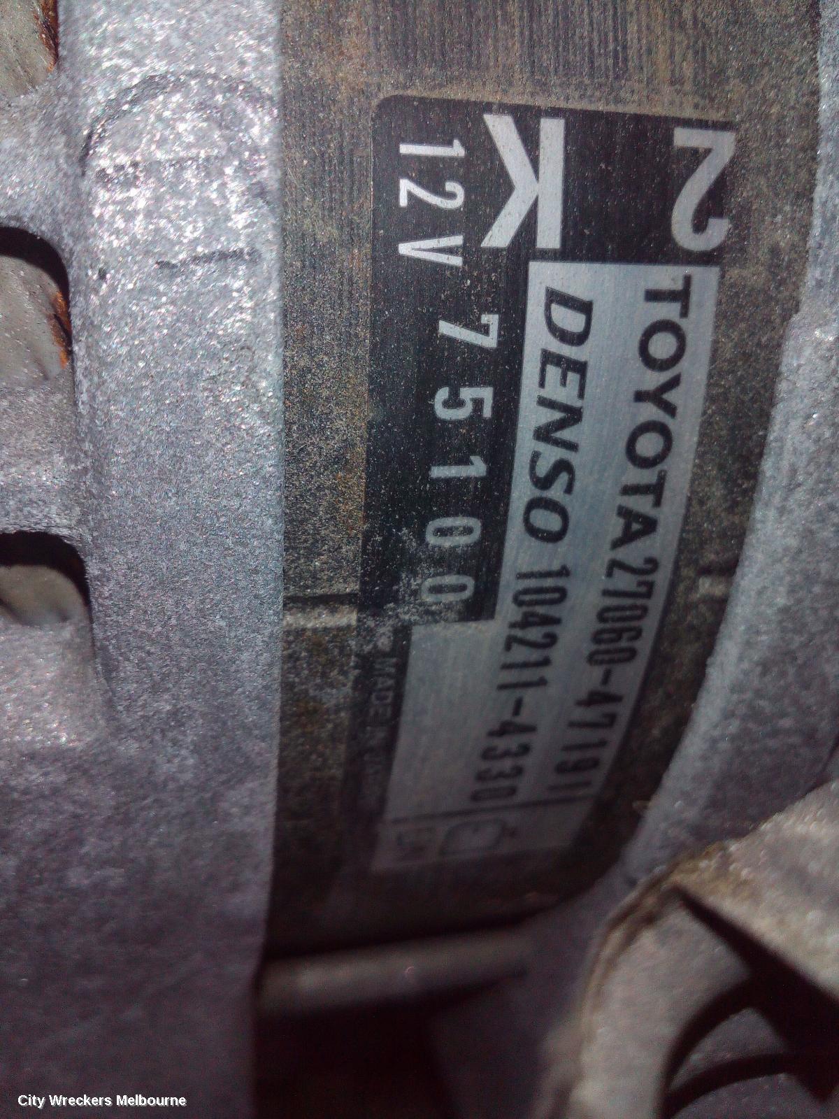 TOYOTA C-HR ALTERNATOR, PETROL, 1.2, TURBO, GEN 1, 12/2016 ONWARDS