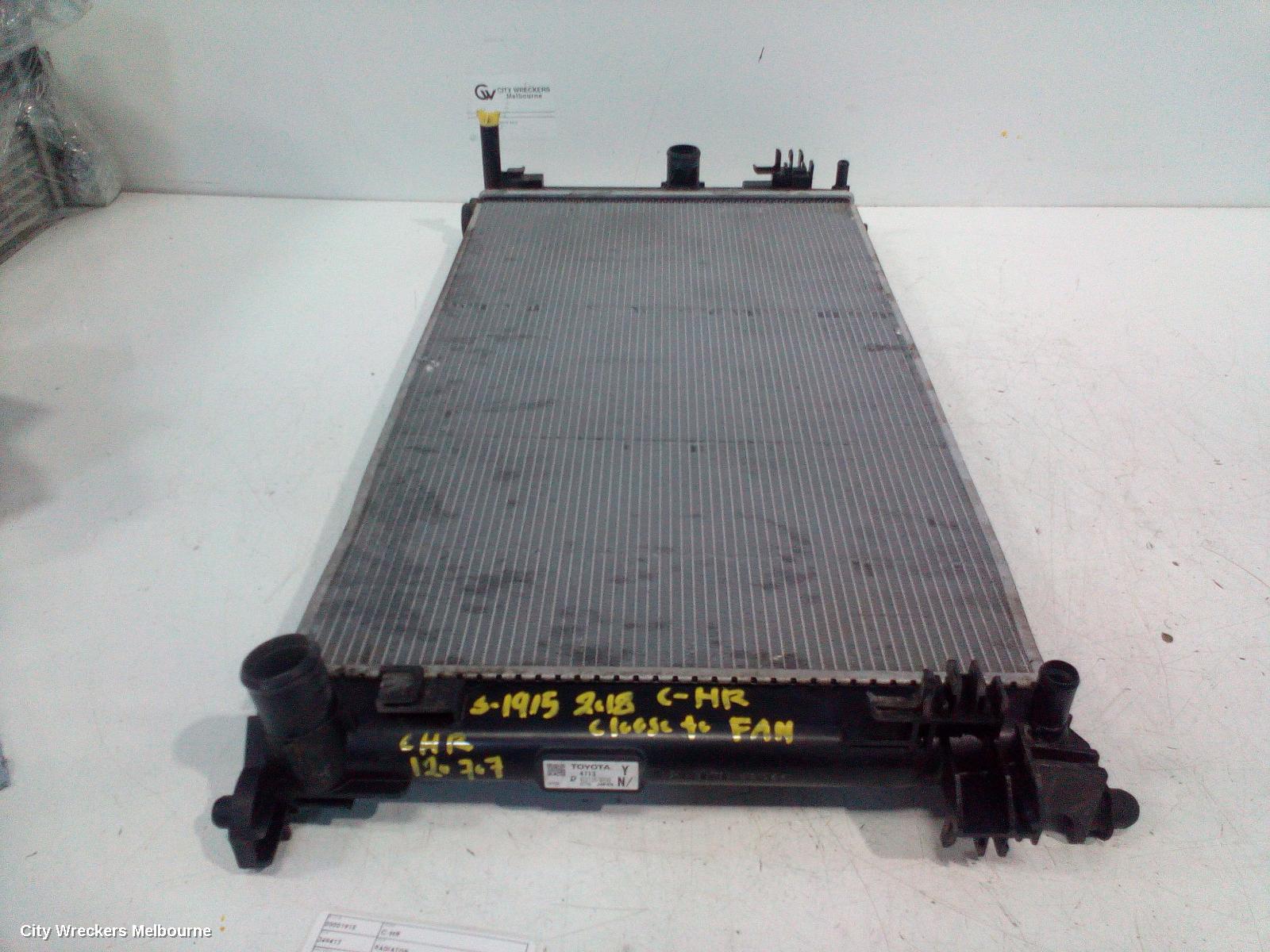 TOYOTA C-HR RADIATOR, AUTO/MANUAL, 1.2, PETROL, GEN 1, 12/2016 ONWARDS