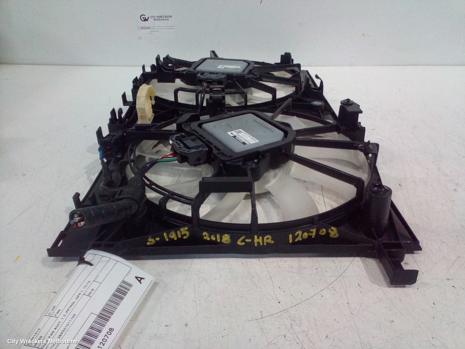 TOYOTA C-HR FAN, DUAL FAN ASSY, 1.2, PETROL, GEN 1, 12/2016 ONWARDS