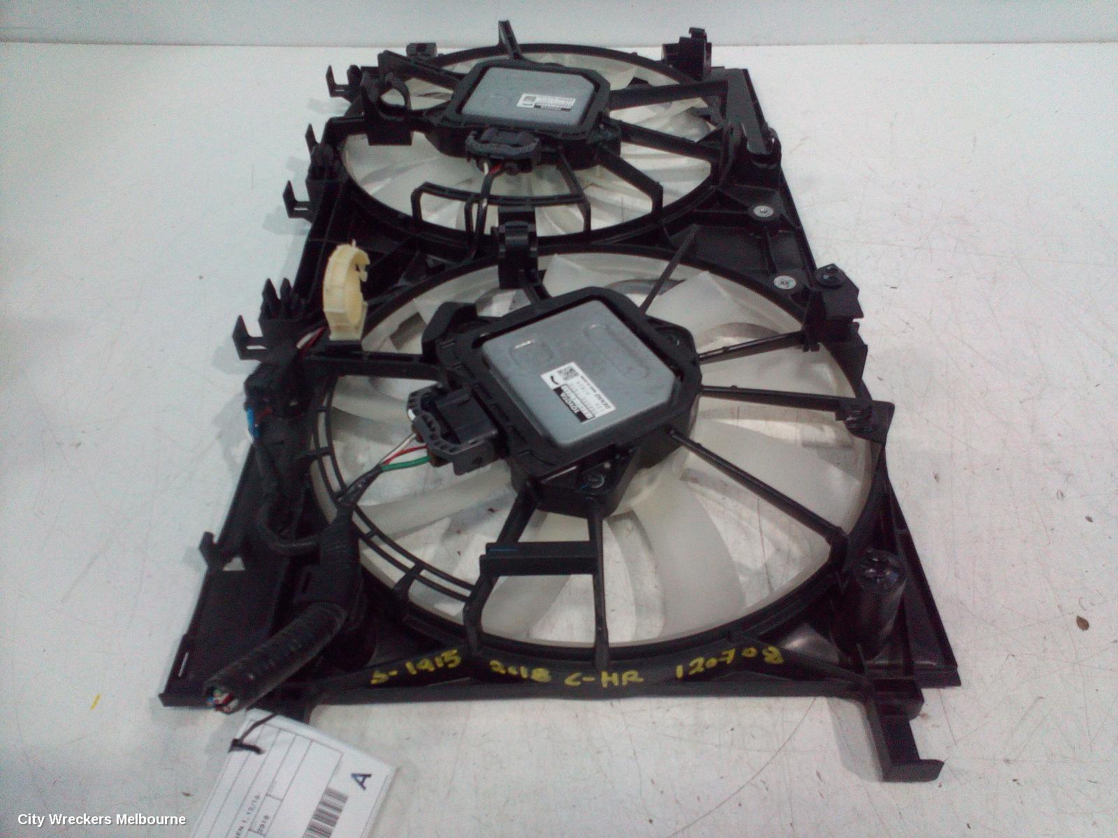 TOYOTA C-HR FAN, DUAL FAN ASSY, 1.2, PETROL, GEN 1, 12/2016 ONWARDS