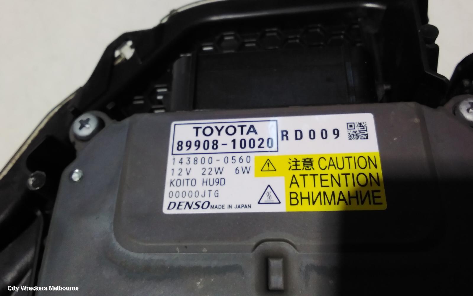 TOYOTA C-HR RIGHT HEADLAMP, GEN 1, LED TYPE, 12/2016 - 09/2019