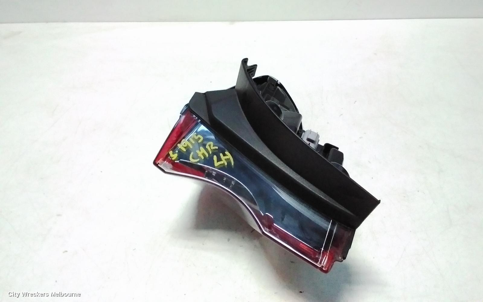 TOYOTA C-HR LEFT TAILLIGHT, GEN 1, LED TYPE, GREY TYPE SURROUND, 12/2016 - 09/2019