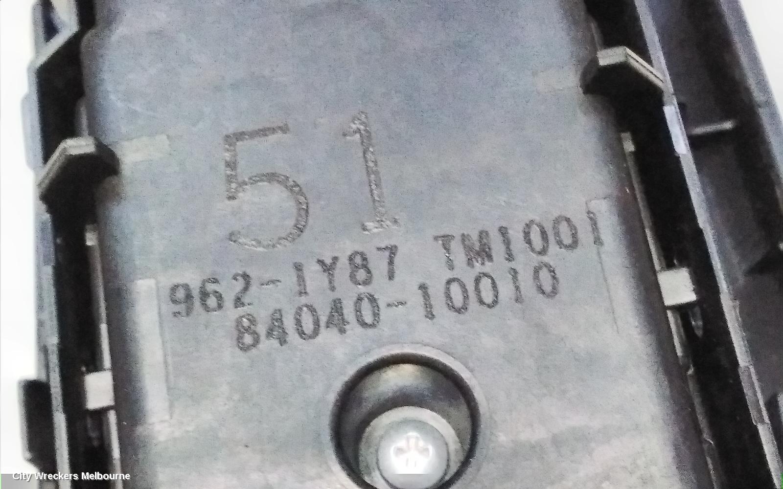 TOYOTA C-HR PWR DR WIND SWITCH, RH FRONT (MASTER SWITCH), NON AUTO TYPE, GEN 1, 12/2016 ONWARDS