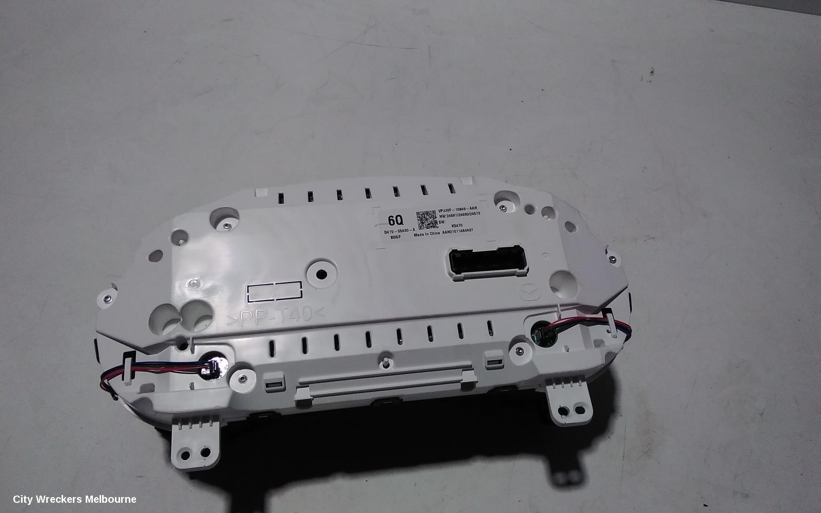 MAZDA 3 INSTRUMENT CLUSTER, INSTRUMENT CLUSTER, PETROL, AUTO T/M, BP, 03/2019 - 09/2021