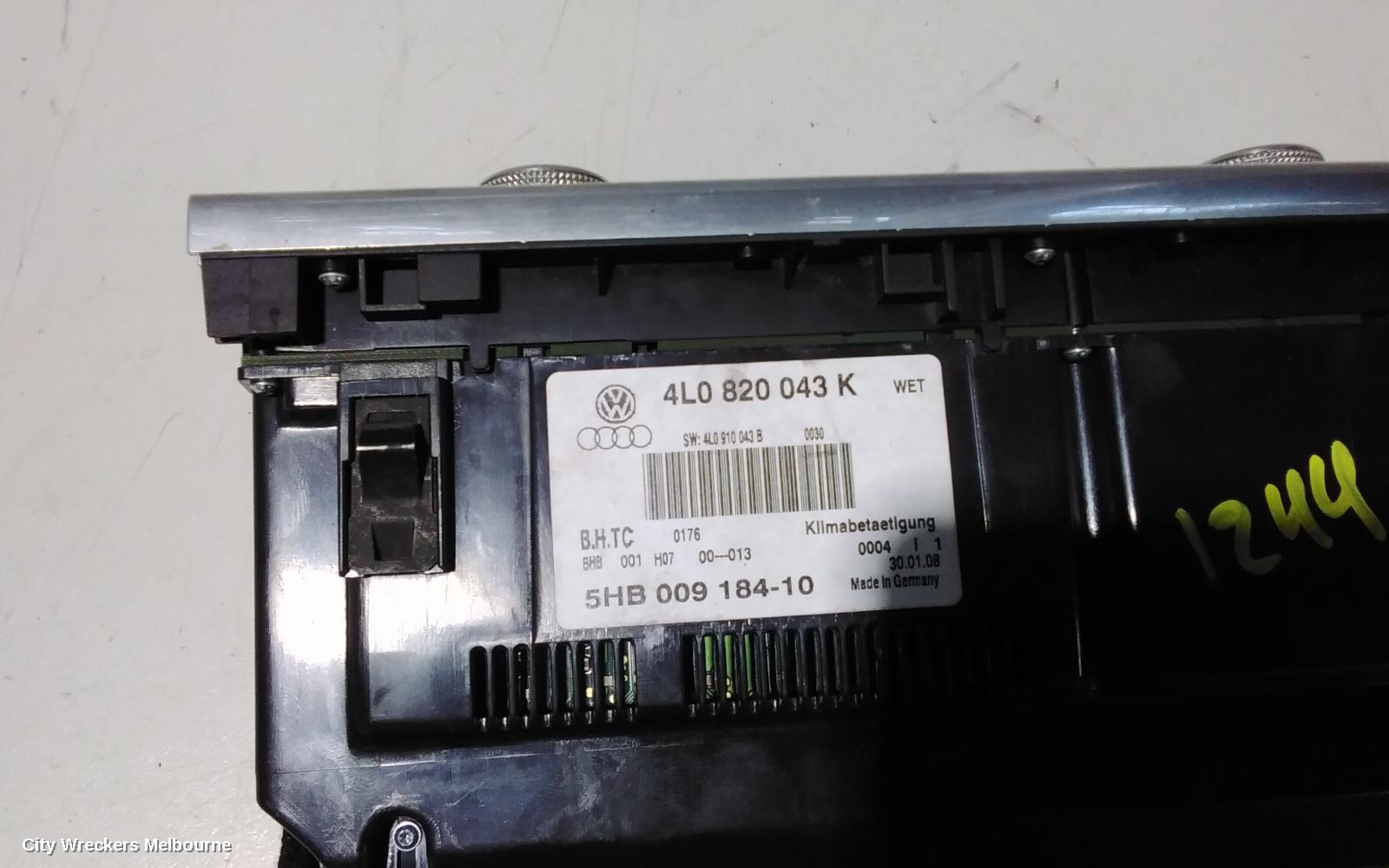 AUDI Q7 HEATER/AC CONTROLS, A/C BUTTON, W/ SEAT WARMER, 09/2006 - 08/2015