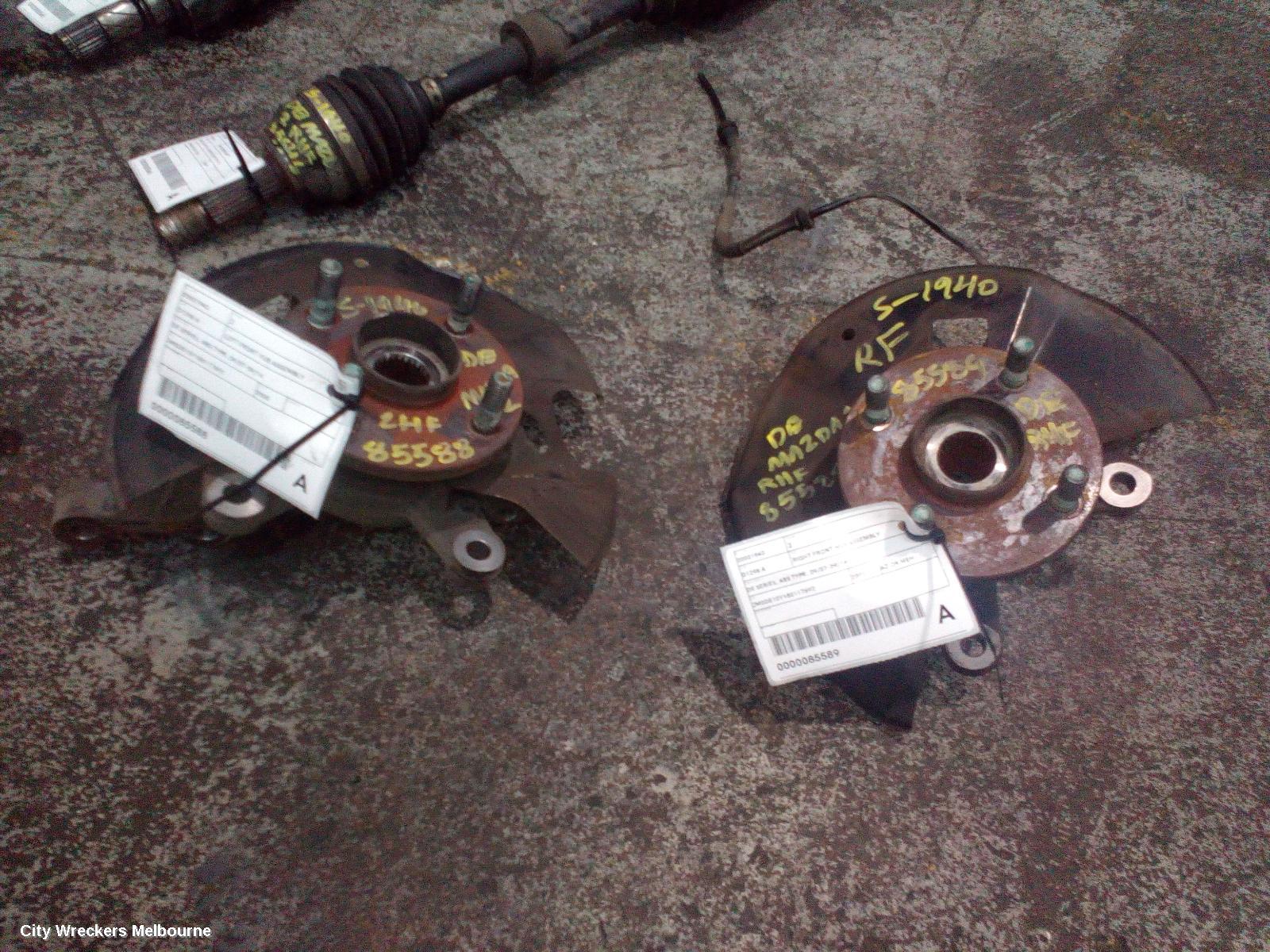 MAZDA 2 LEFT FRONT HUB ASSEMBLY, DE SERIES, ABS TYPE, 09/2007 - 09/2014