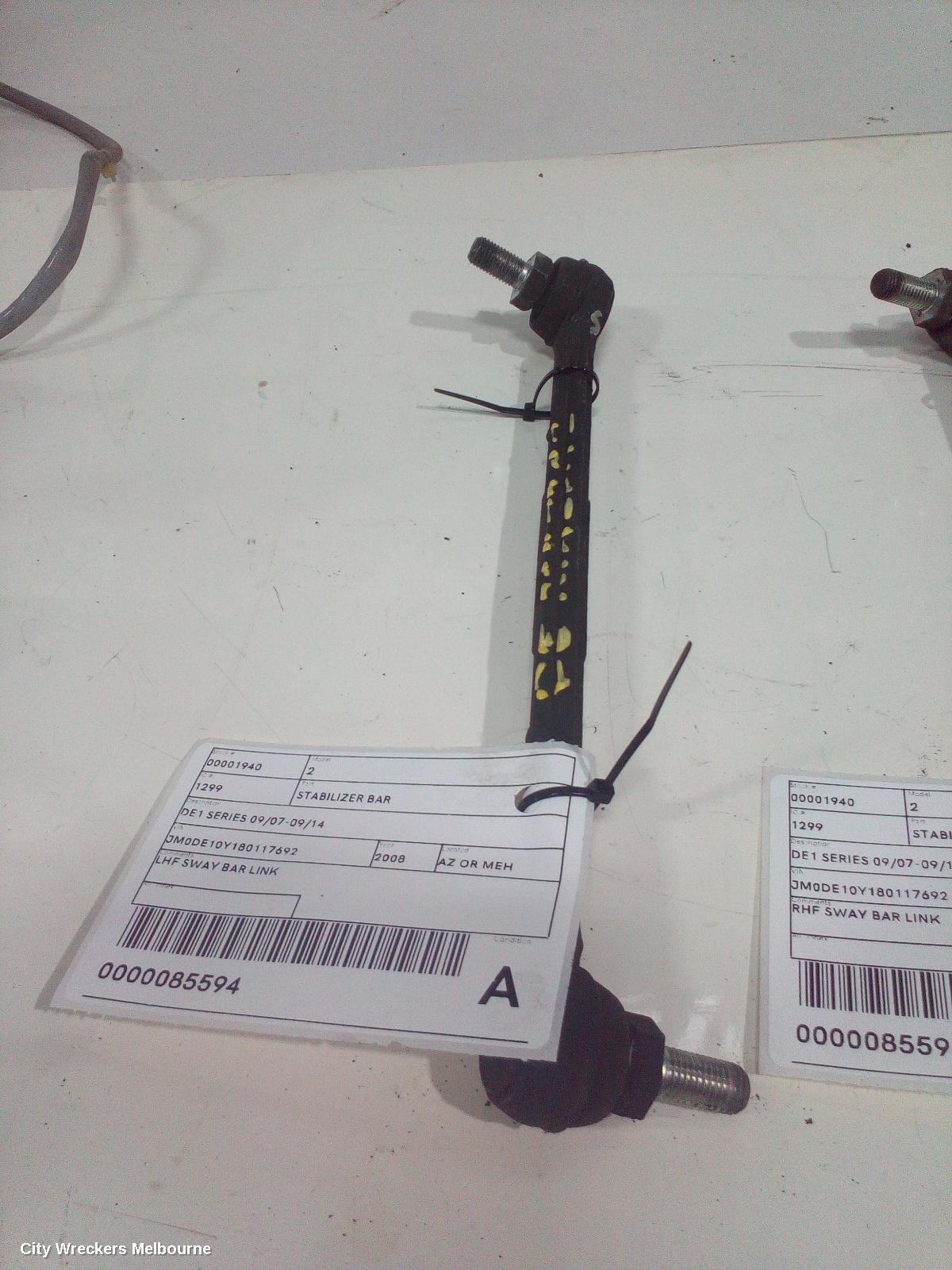 MAZDA 2 STABILISER BAR, DE1 SERIES 09/2007 - 09/2014