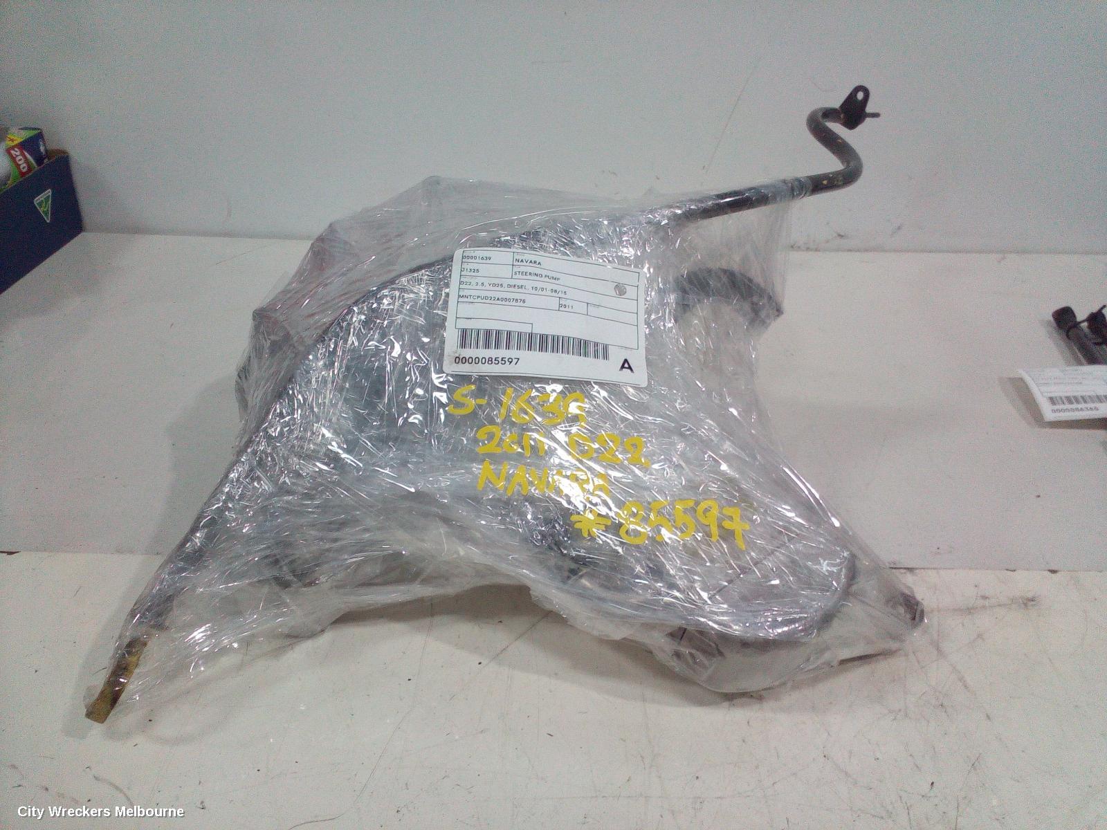 NISSAN NAVARA STEERING PUMP, D22, 2.5, YD25, DIESEL, 10/2001 - 08/2015